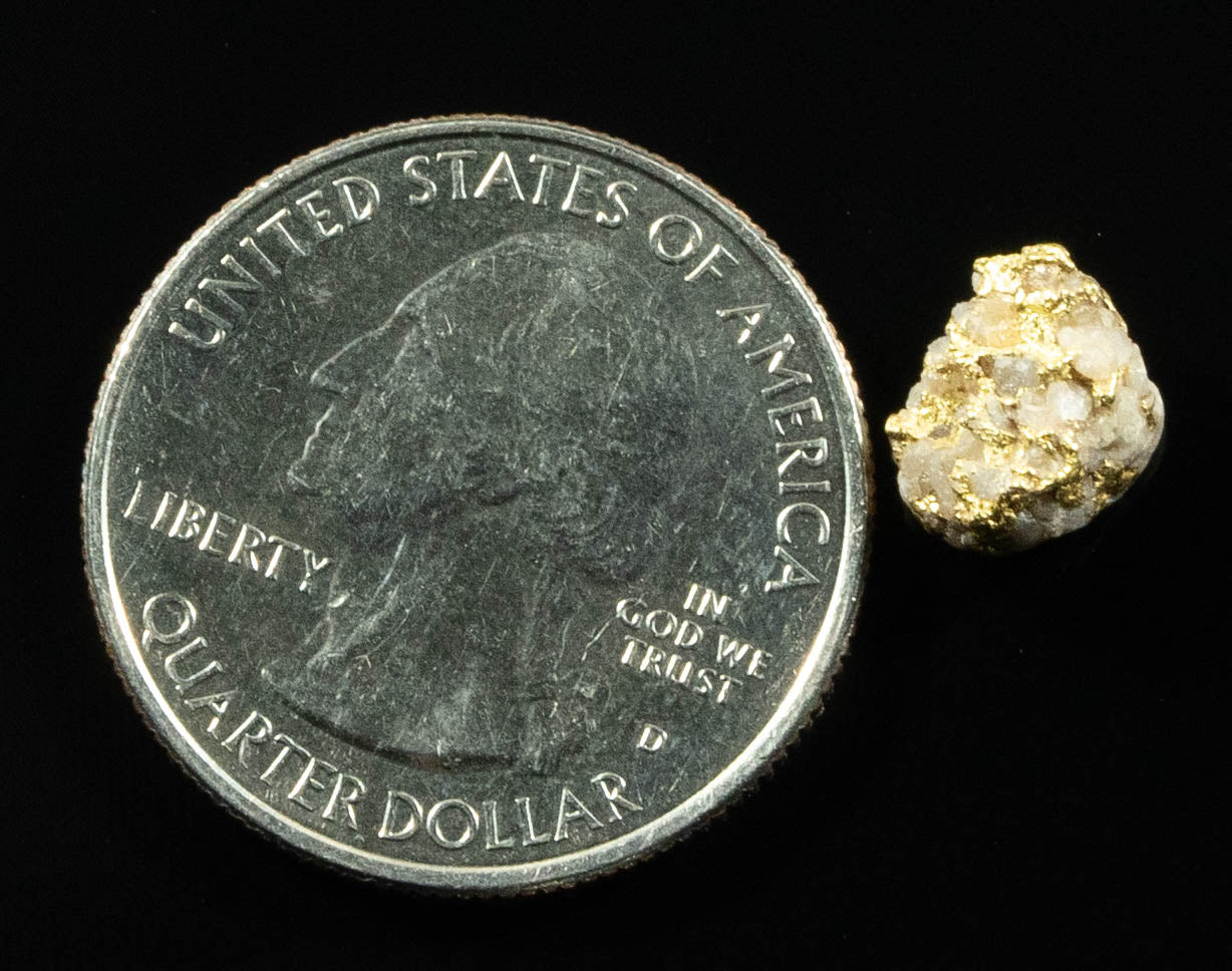 QN-9 "Alaskan BC Gold Nuggets with Quartz" Genuine .98 Grams