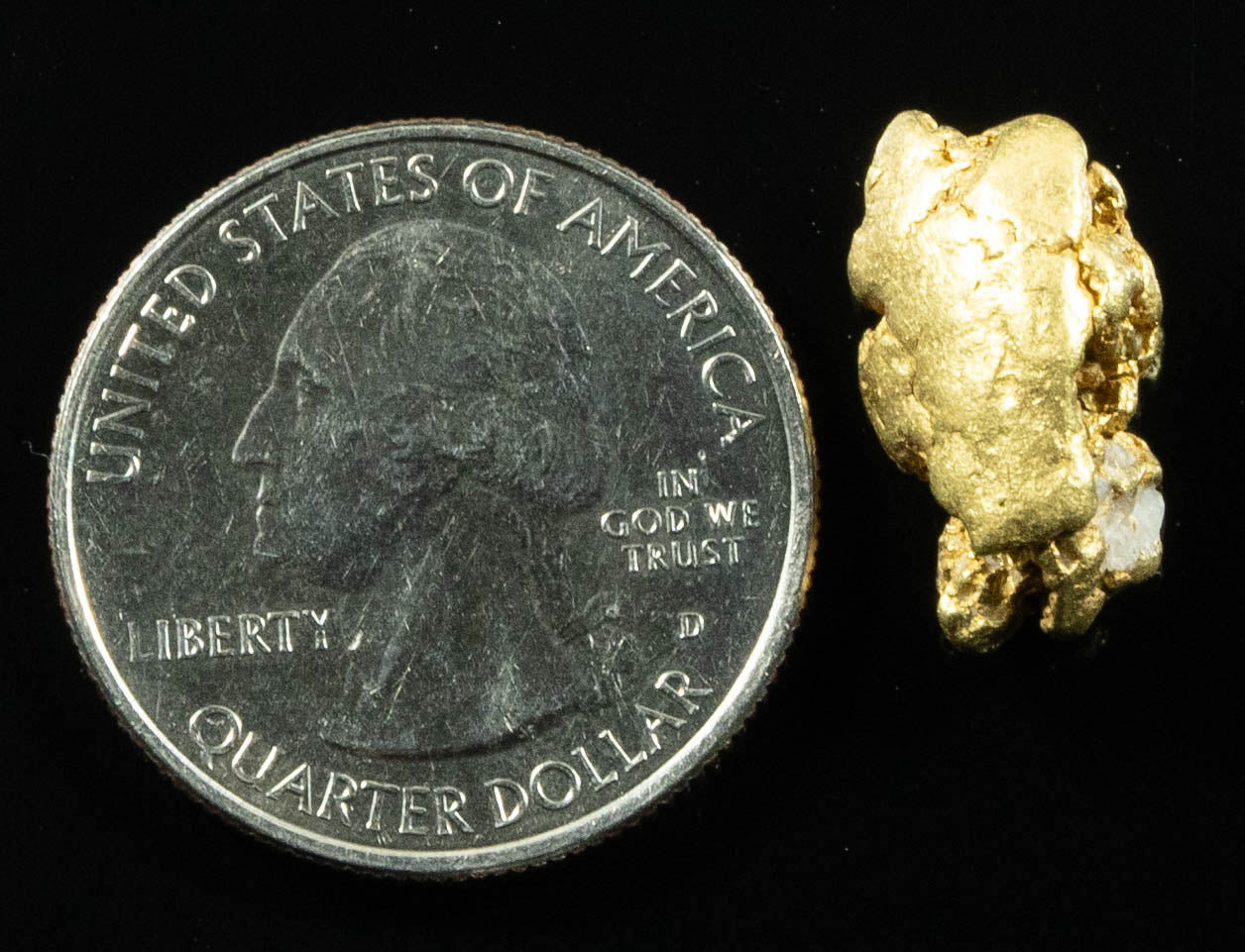 QN-28 "Alaskan BC Gold Nuggets with Quartz" Genuine 4.32 Grams