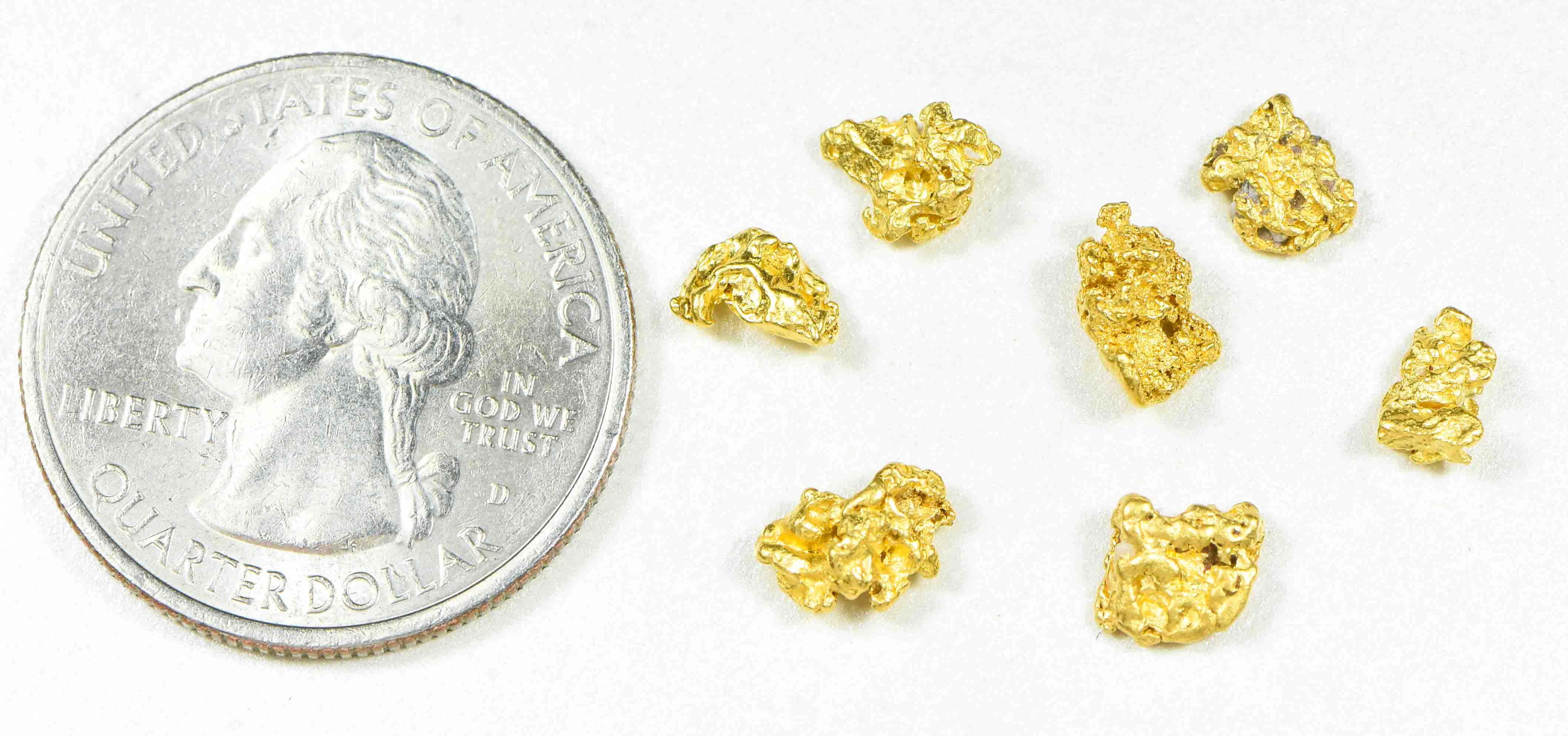 #11 Lot Of 7 Natural Gold Australian Nuggets 3.09 Total Grams