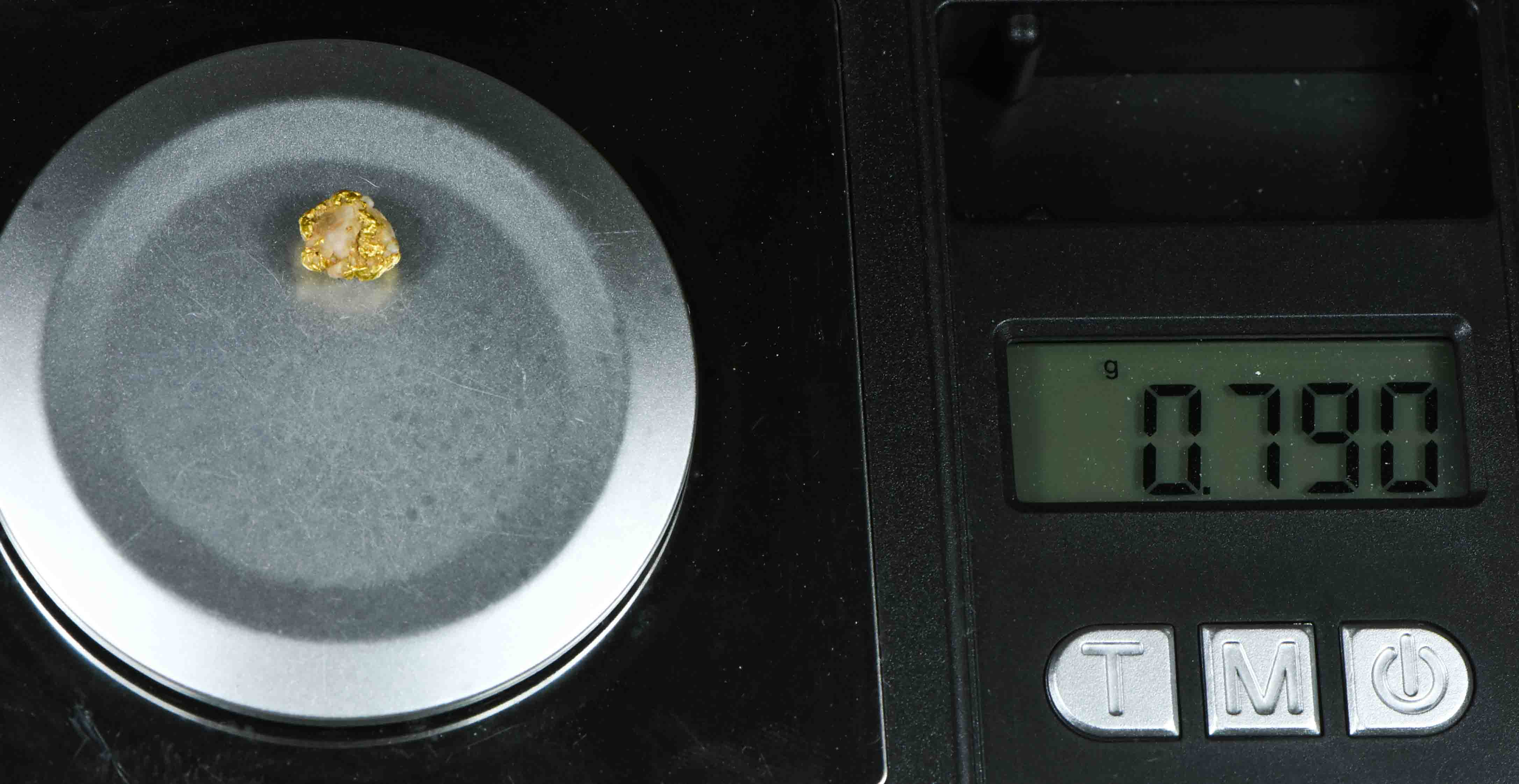 #1 Australian Natural Gold Nugget With Quartz Weighs .79 Grams