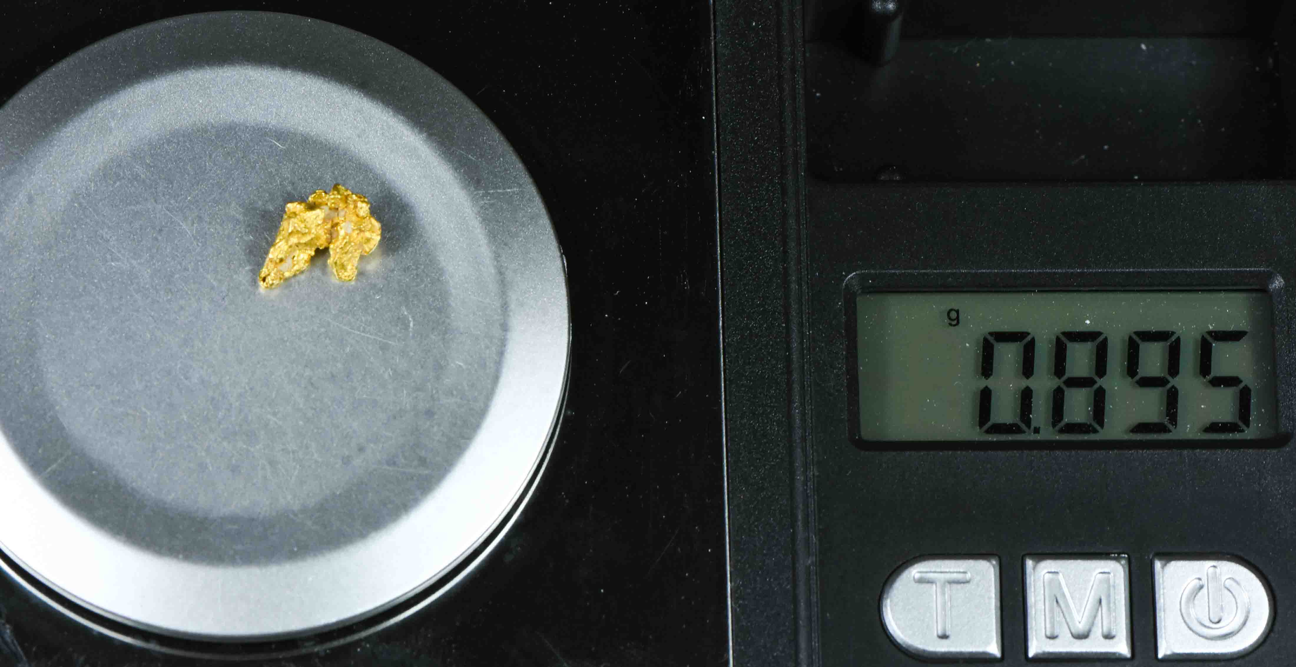 #19 Australian Natural Gold Nugget With Quartz Weighs .89 Grams