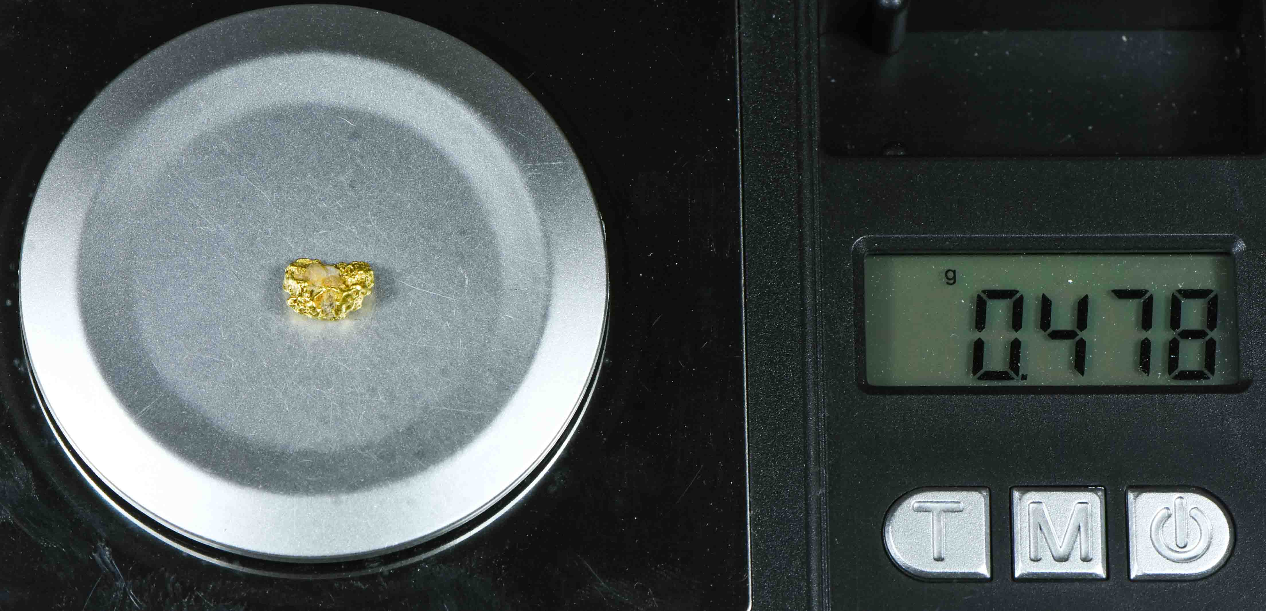 #21 Australian Natural Gold Nugget With Quartz Weighs .47 Grams