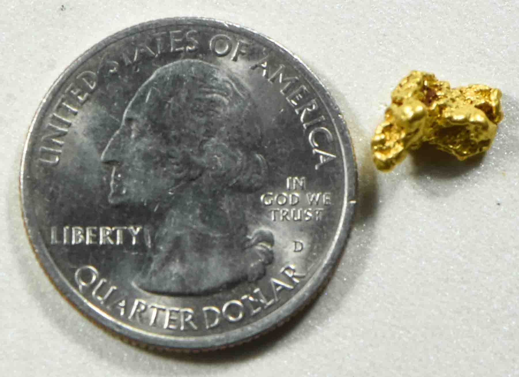 #6 Australian Natural Gold Nugget With Quartz Weighs 1.19 Grams