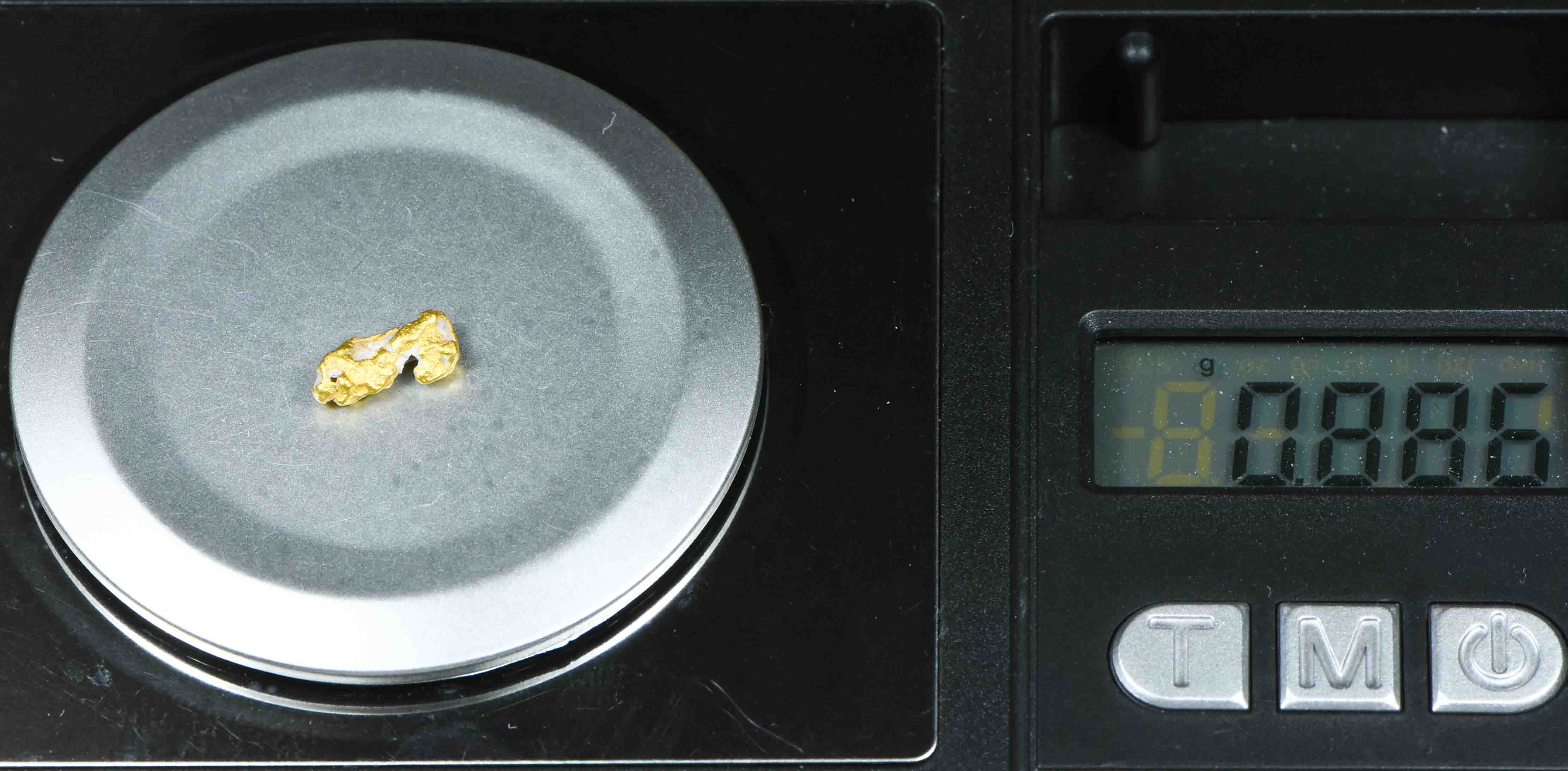 #10 Australian Natural Gold Nugget With Quartz Weighs .88 Grams