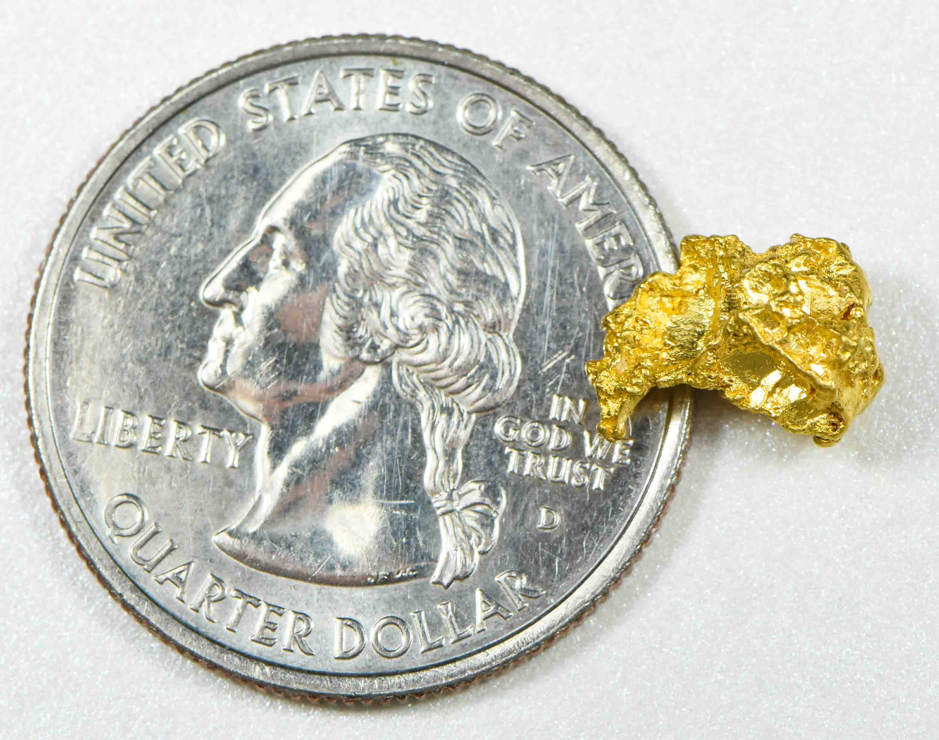 #18 Australian Natural Gold Nugget With Quartz Weighs 1.80 Grams