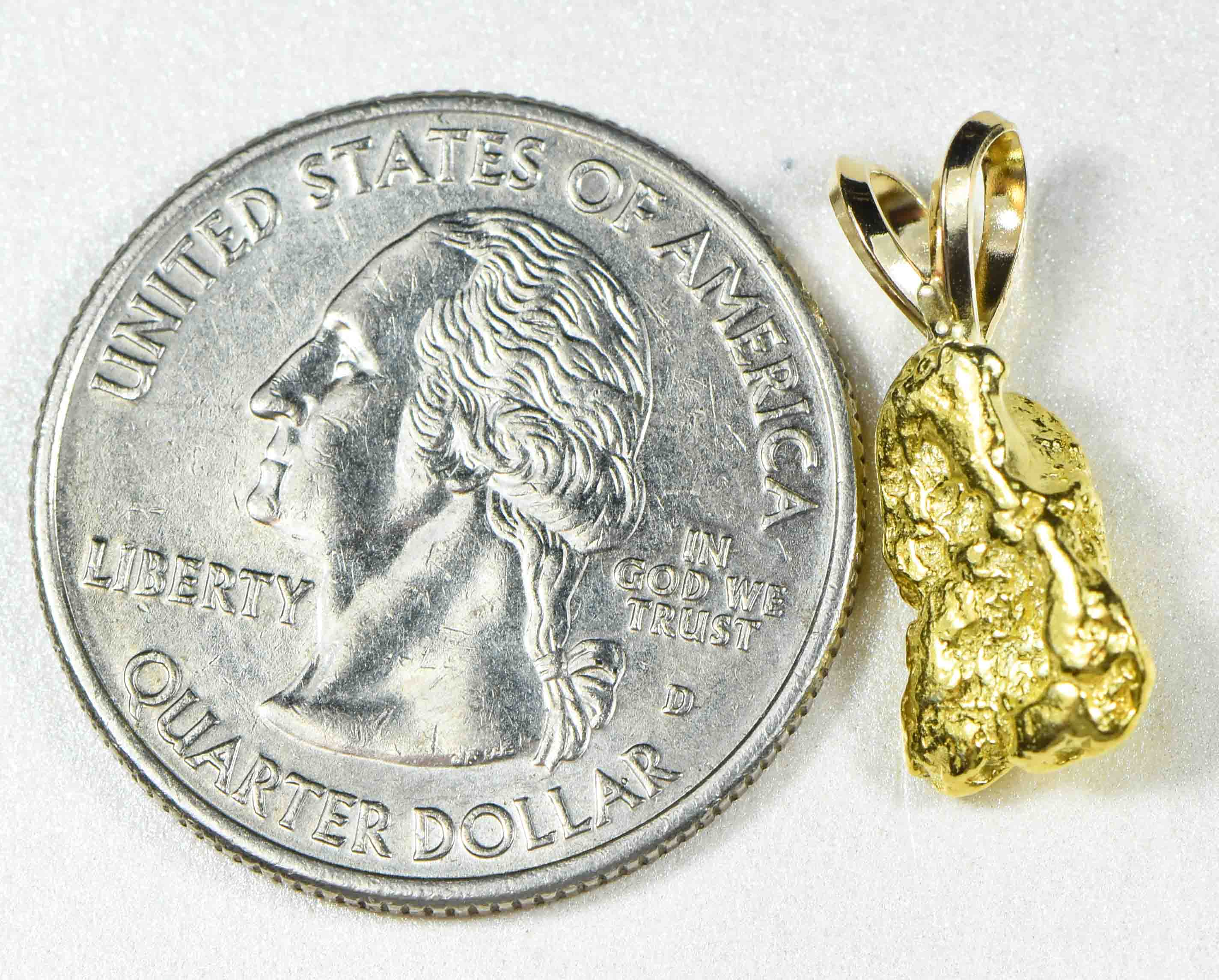 #670 Alaskan-Yukon BC Natural Gold Nugget  Pendant 2.89 Grams Authentic