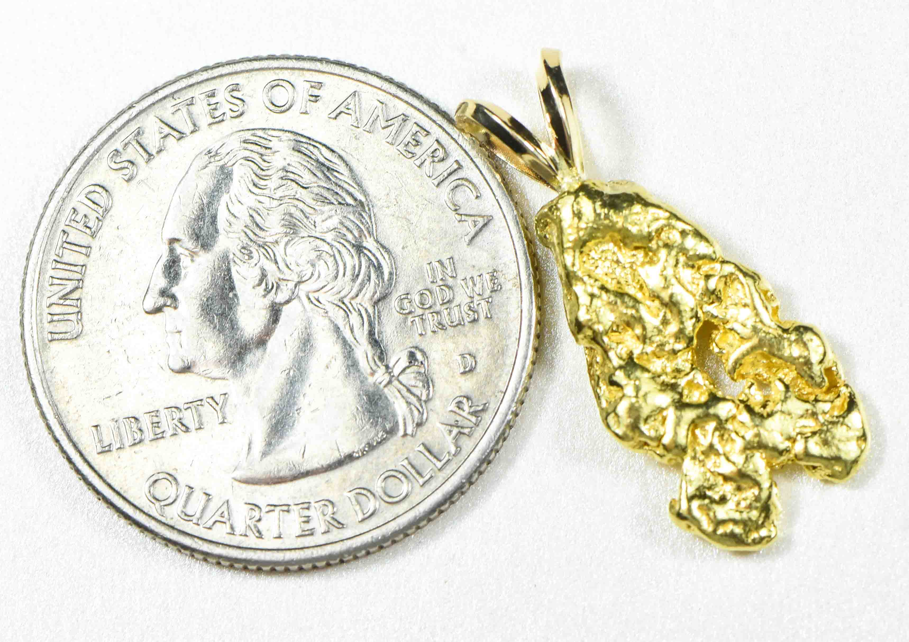 #676 Alaskan-Yukon BC Natural Gold Nugget  Pendant 3.91 Grams Authentic