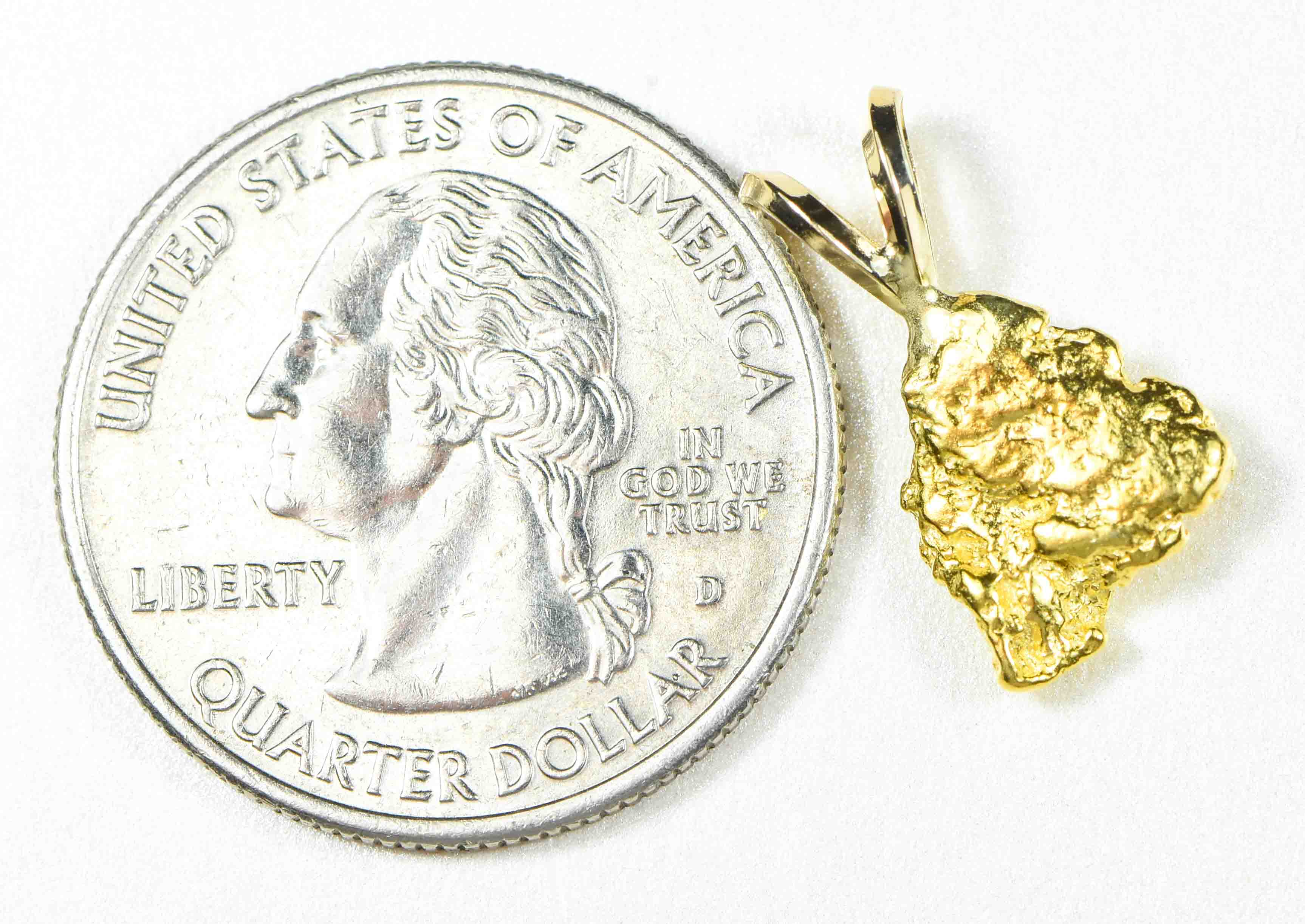 #679 Alaskan-Yukon BC Natural Gold Nugget Pendant 2.43 Grams Authentic