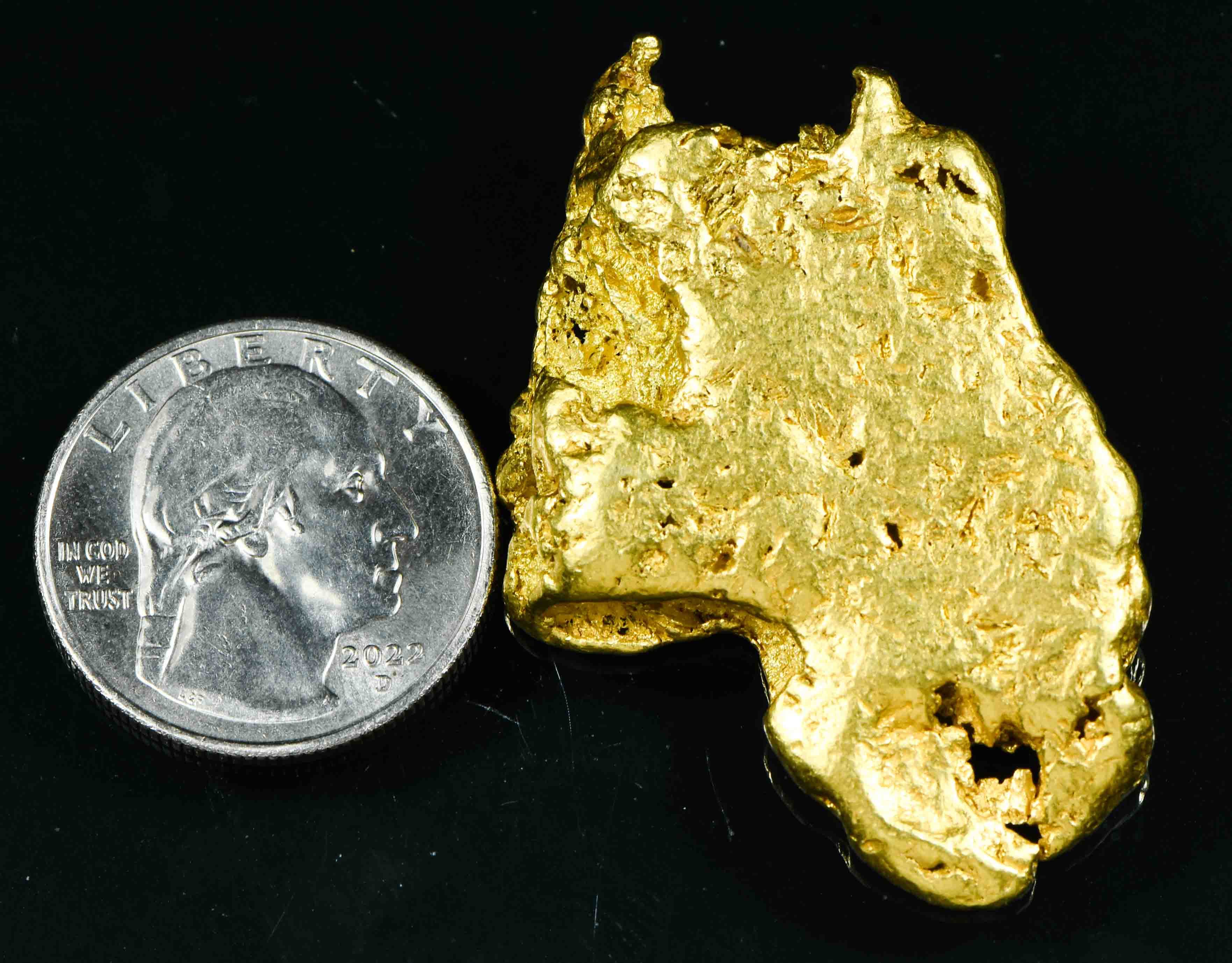 Large Alaskan Gold Nugget 75.04 Grams 2.41 Troy Ounces