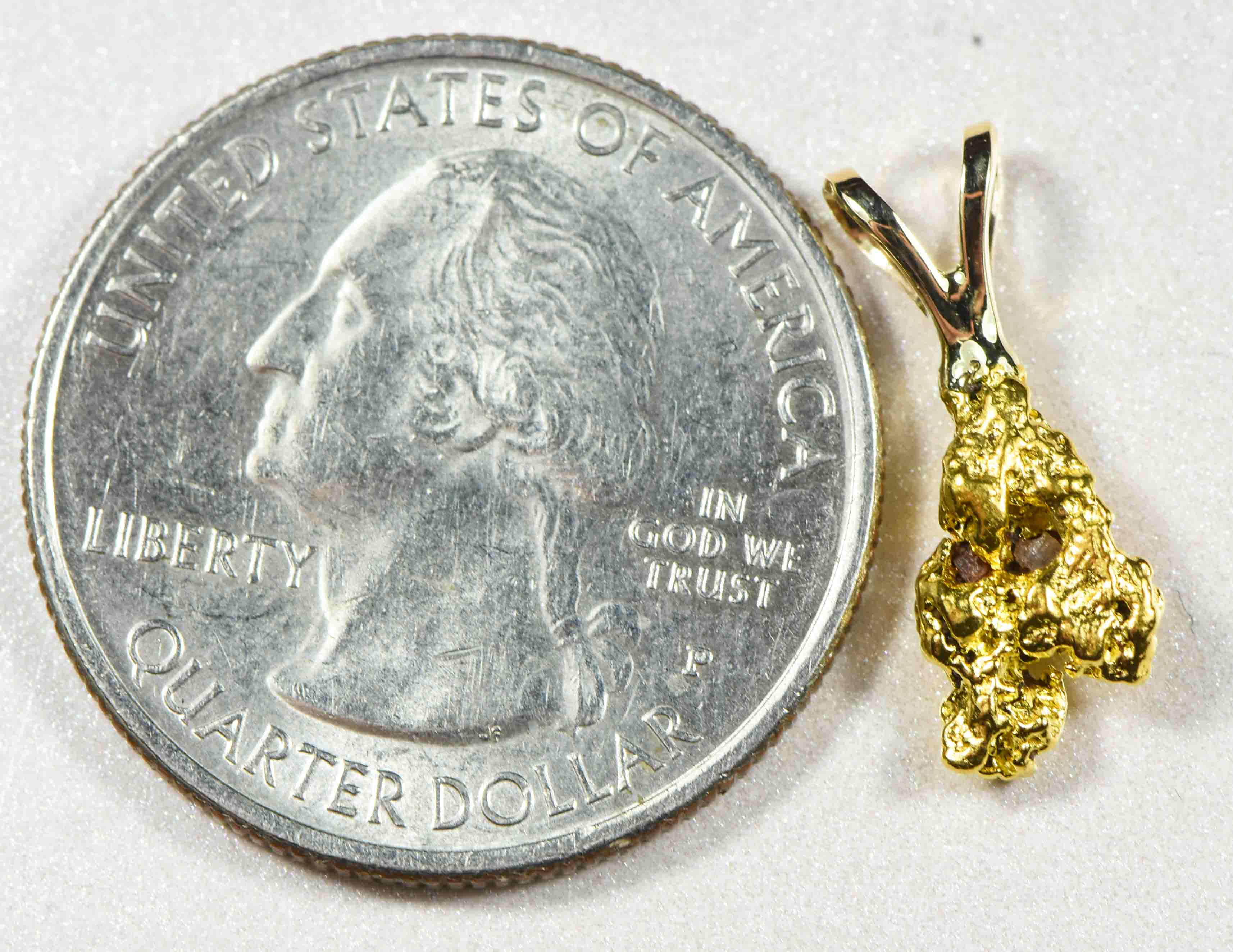 #559 Alaskan-Yukon BC Natural Gold Nugget Pendant 1.32 Grams Authentic