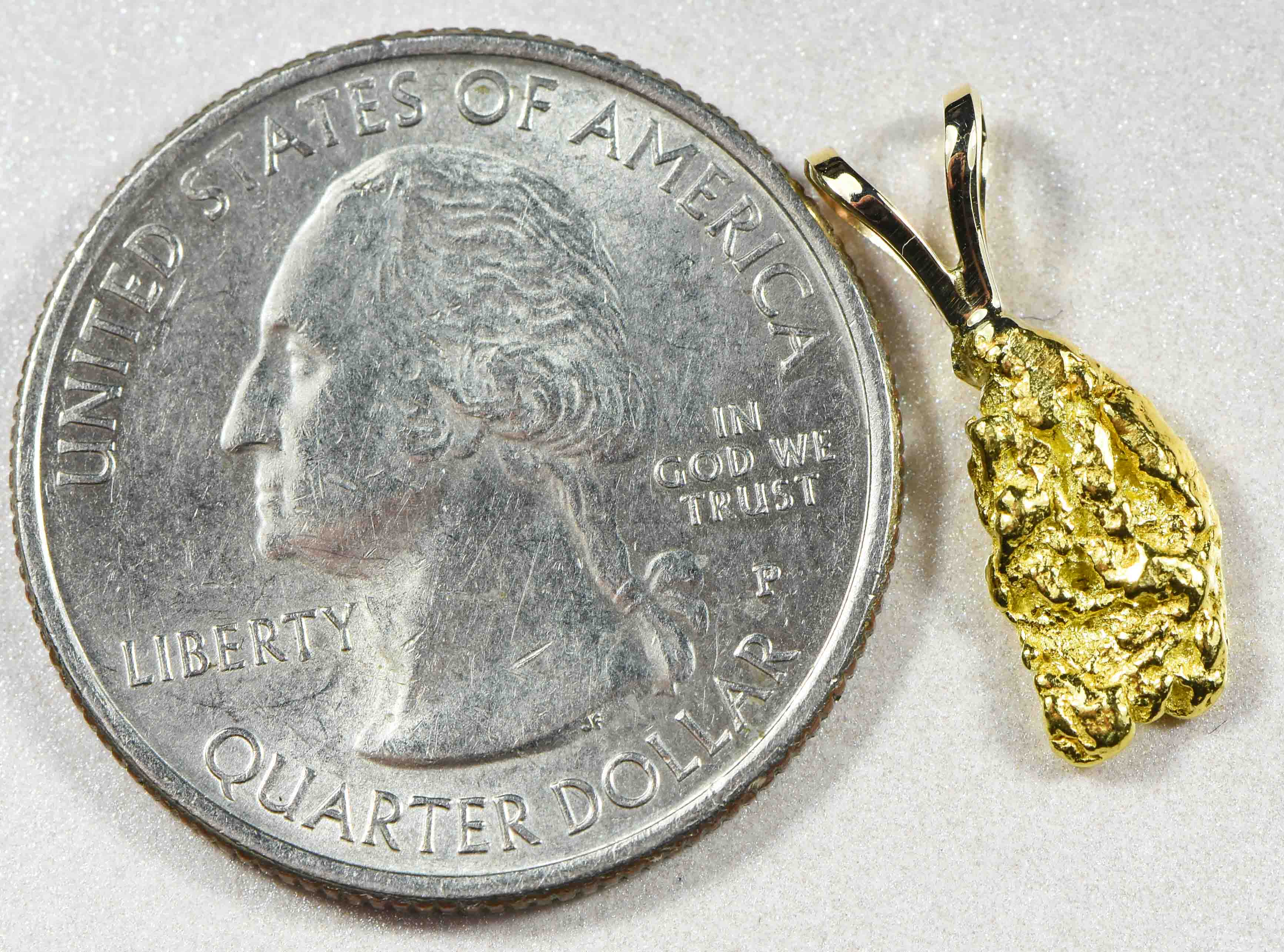 #565 Alaskan-Yukon BC Natural Gold Nugget Pendant 1.34 Grams Authentic