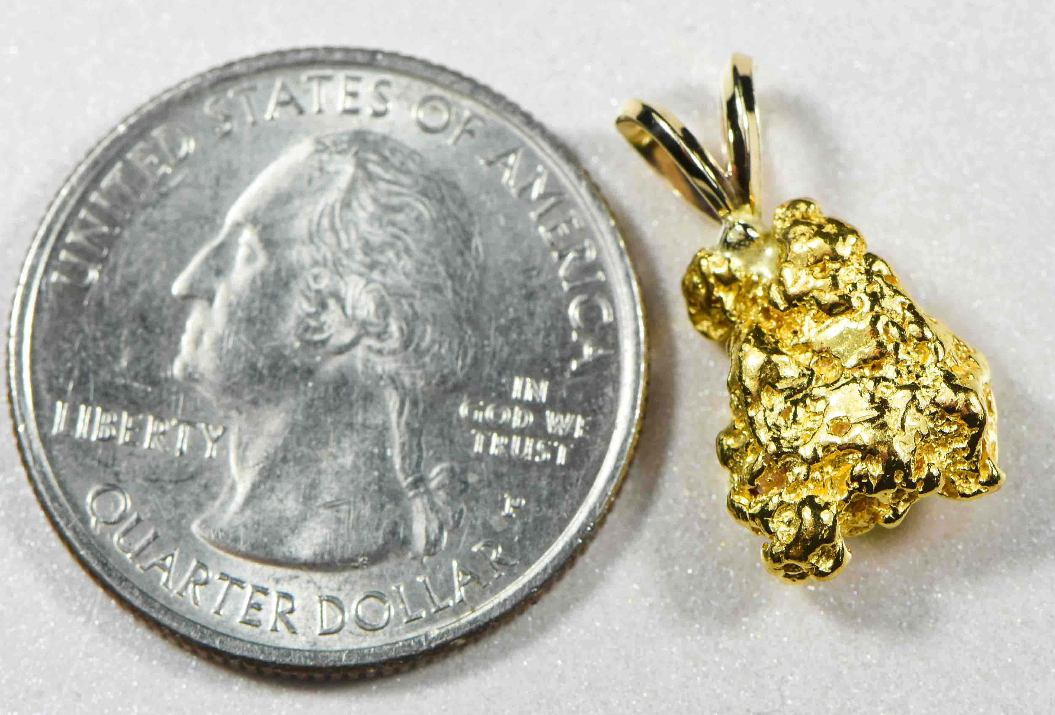 #570 Alaskan-Yukon BC Natural Gold Nugget Pendant 5.39 Grams Authentic