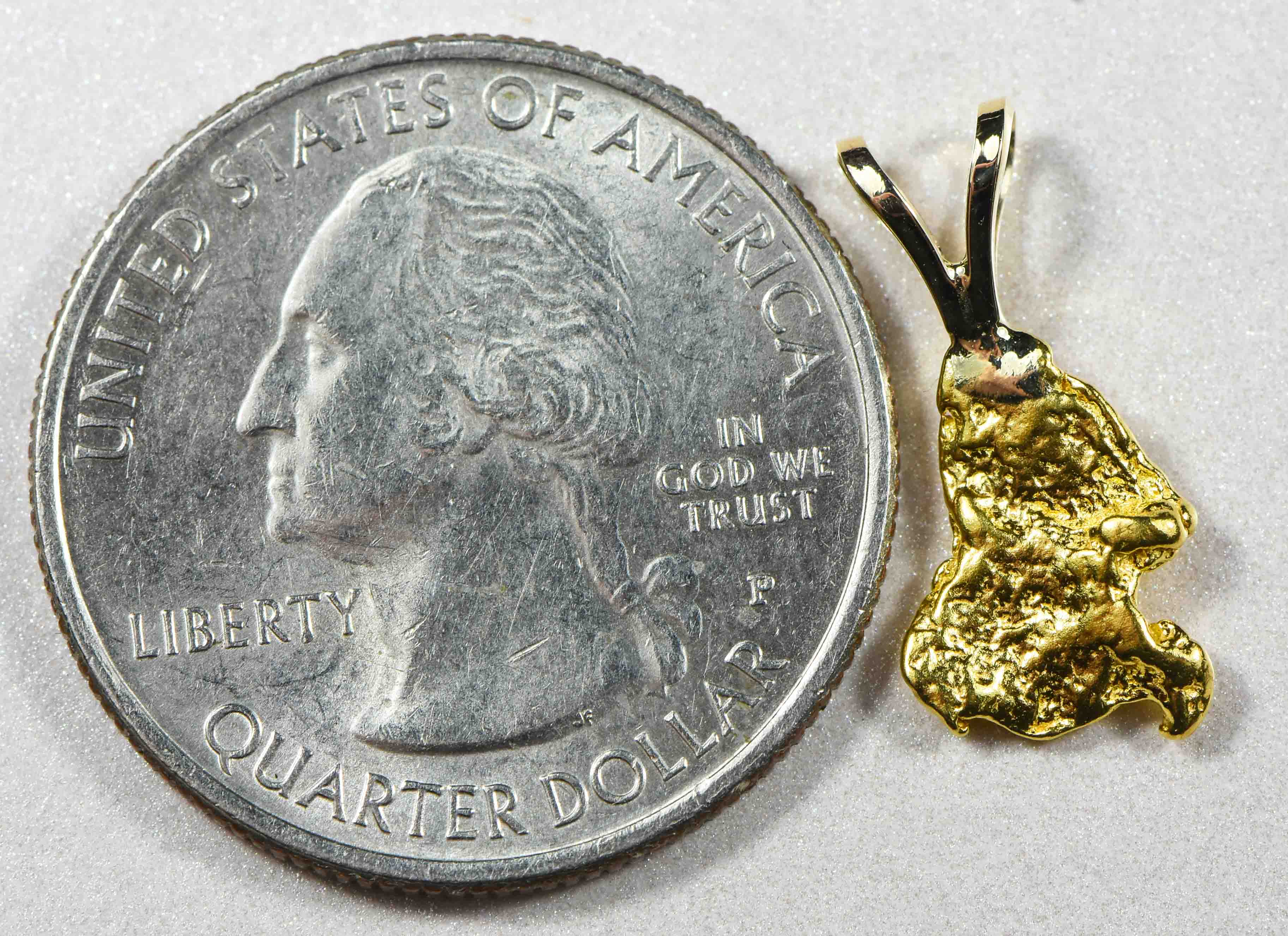 #573 Alaskan-Yukon BC Natural Gold Nugget Pendant 1.27 Grams Authentic