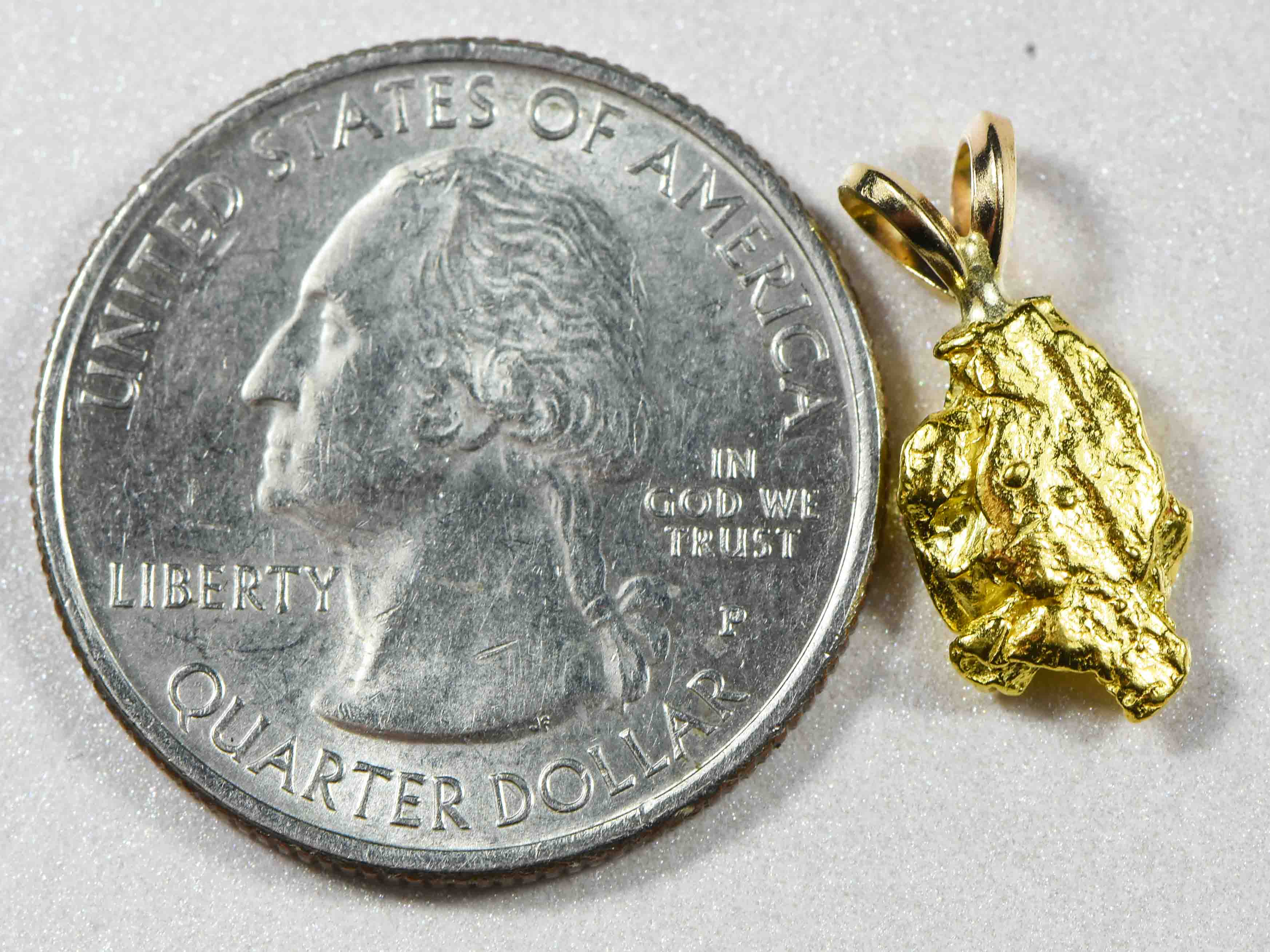 #575 Alaskan-Yukon BC Natural Gold Nugget Pendant 2.21 Grams Authentic