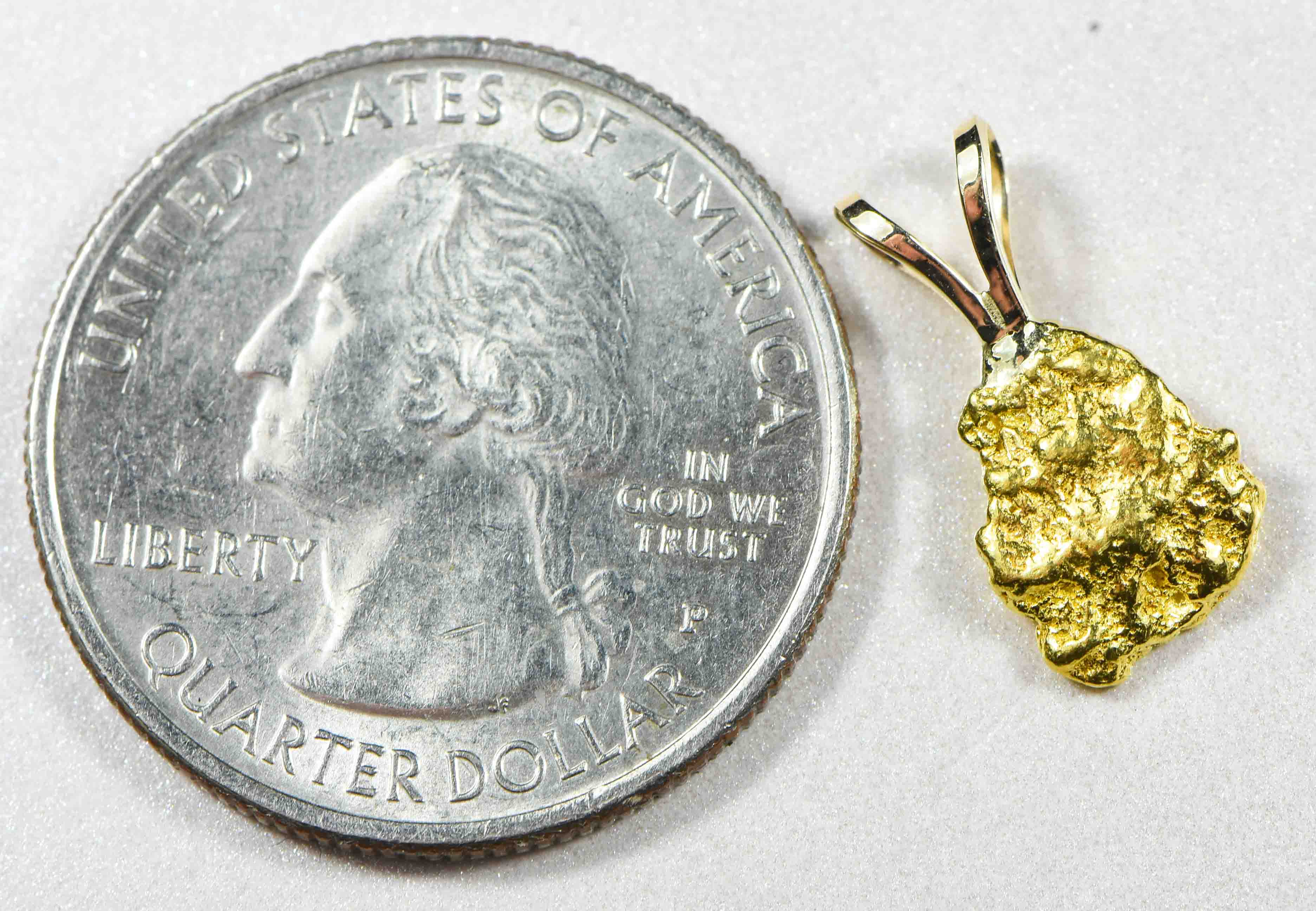 #584 Alaskan-Yukon BC Natural Gold Nugget Pendant 1.17 Grams Authentic