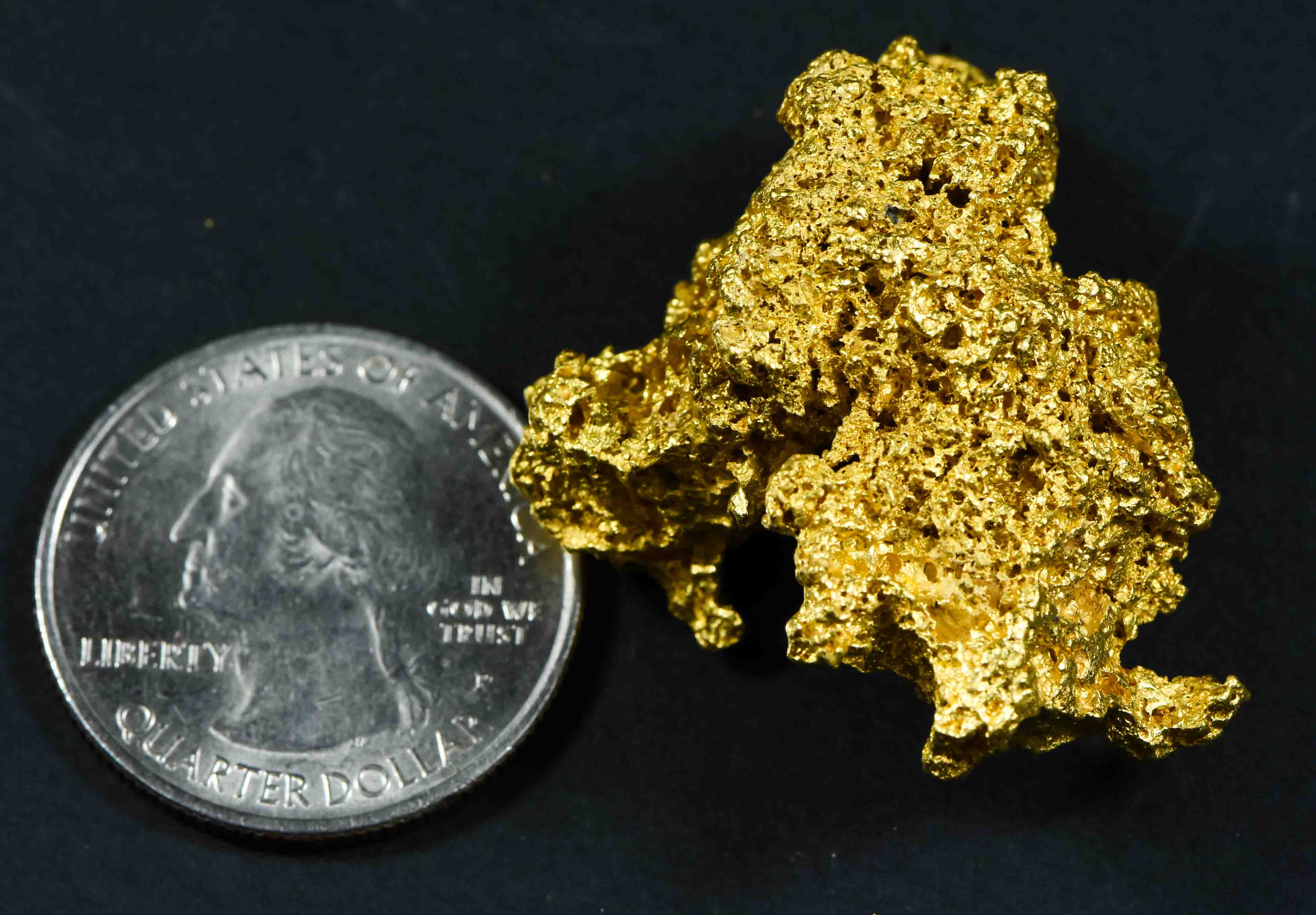 #1235 Natural Gold Nugget Australian 47.59 Grams Genuine