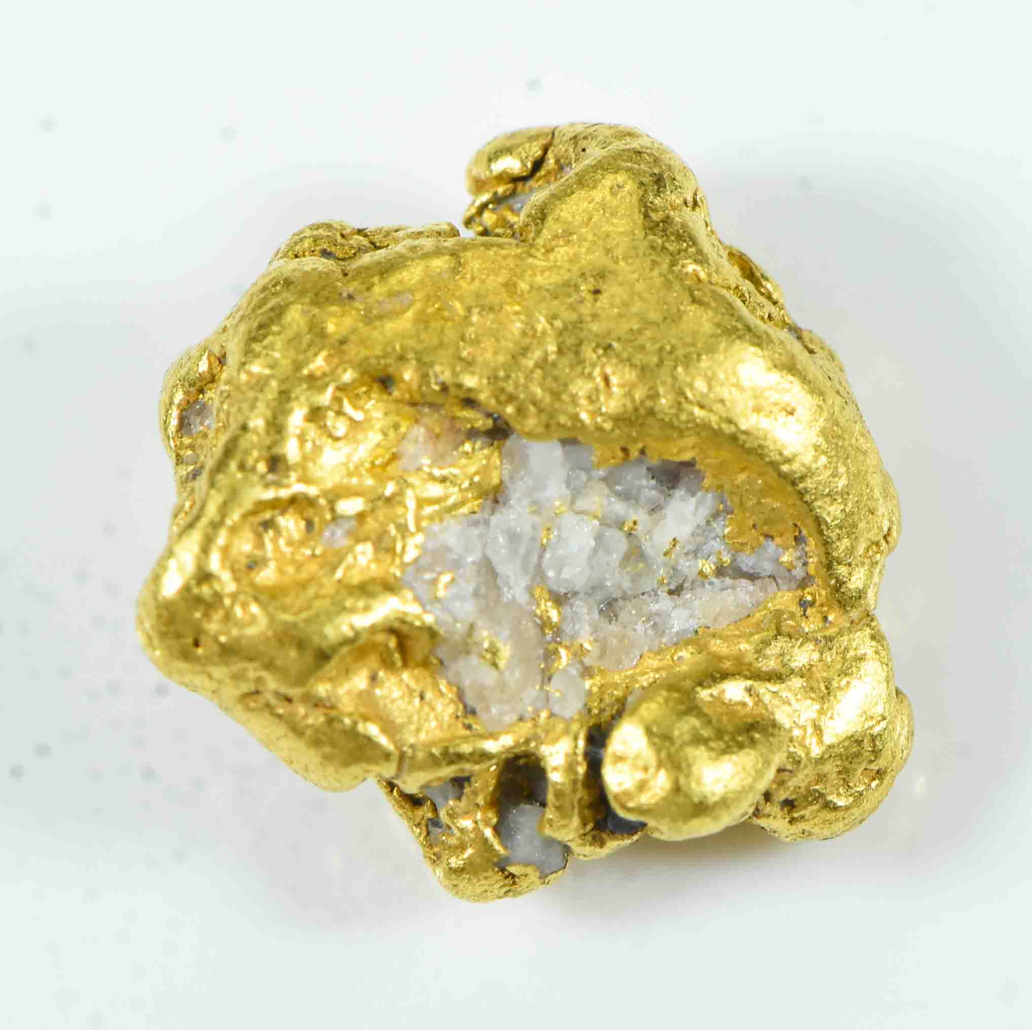 QN-66 "Alaskan BC Gold Nuggets with Quartz" Genuine 4.57 Grams