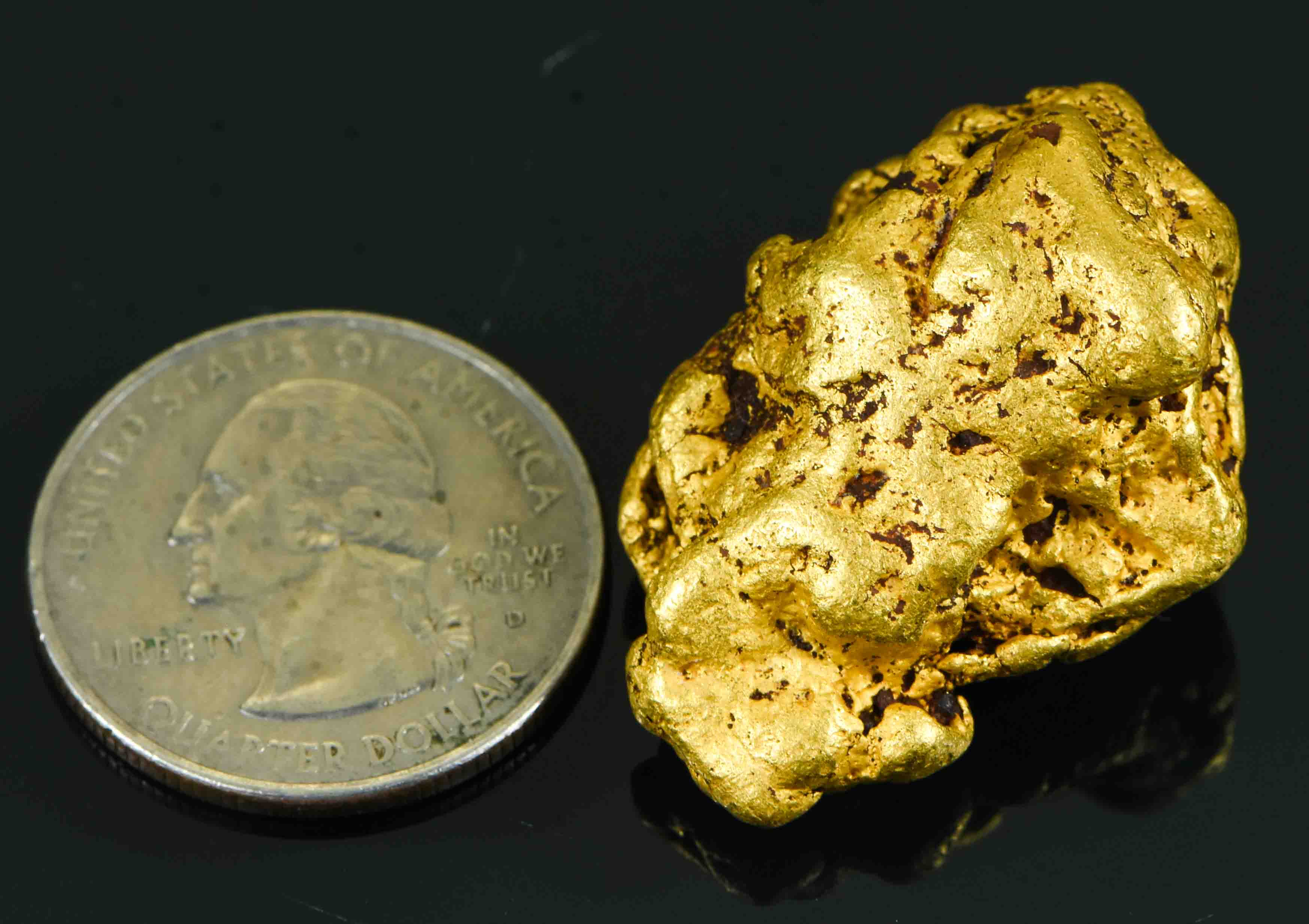 Large Natural Gold Nugget Australian 68.61 Grams 2.20 Troy Ounces Very Rare