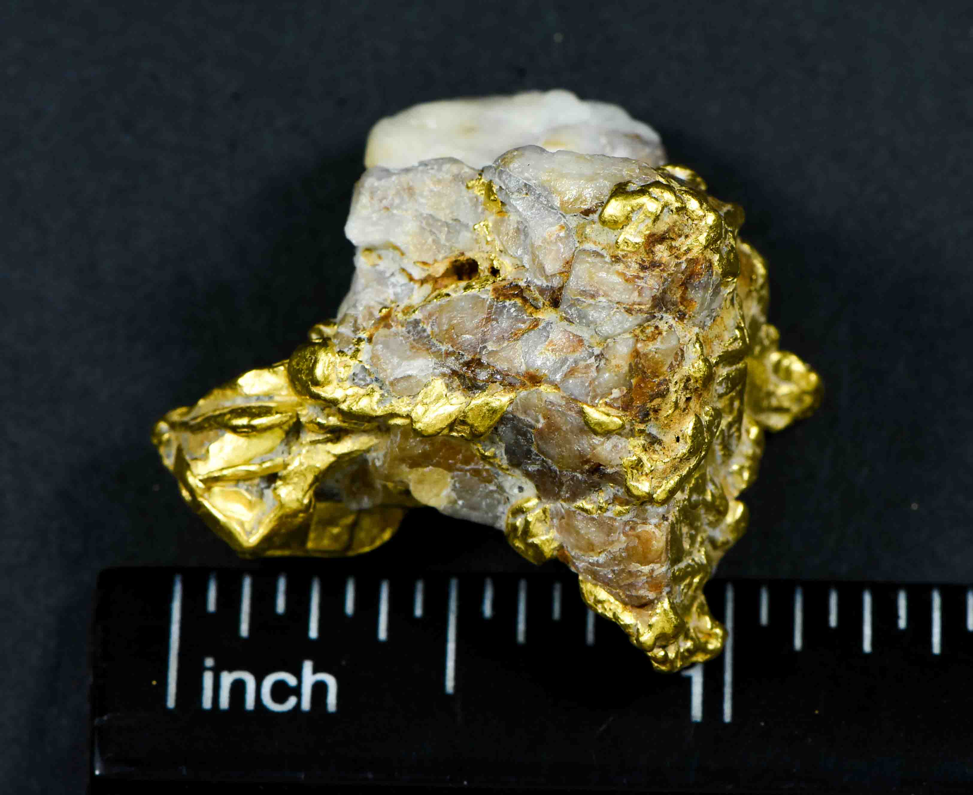 QN-3 "Alaskan BC Gold Nuggets with Quartz" Genuine 28.39 Grams