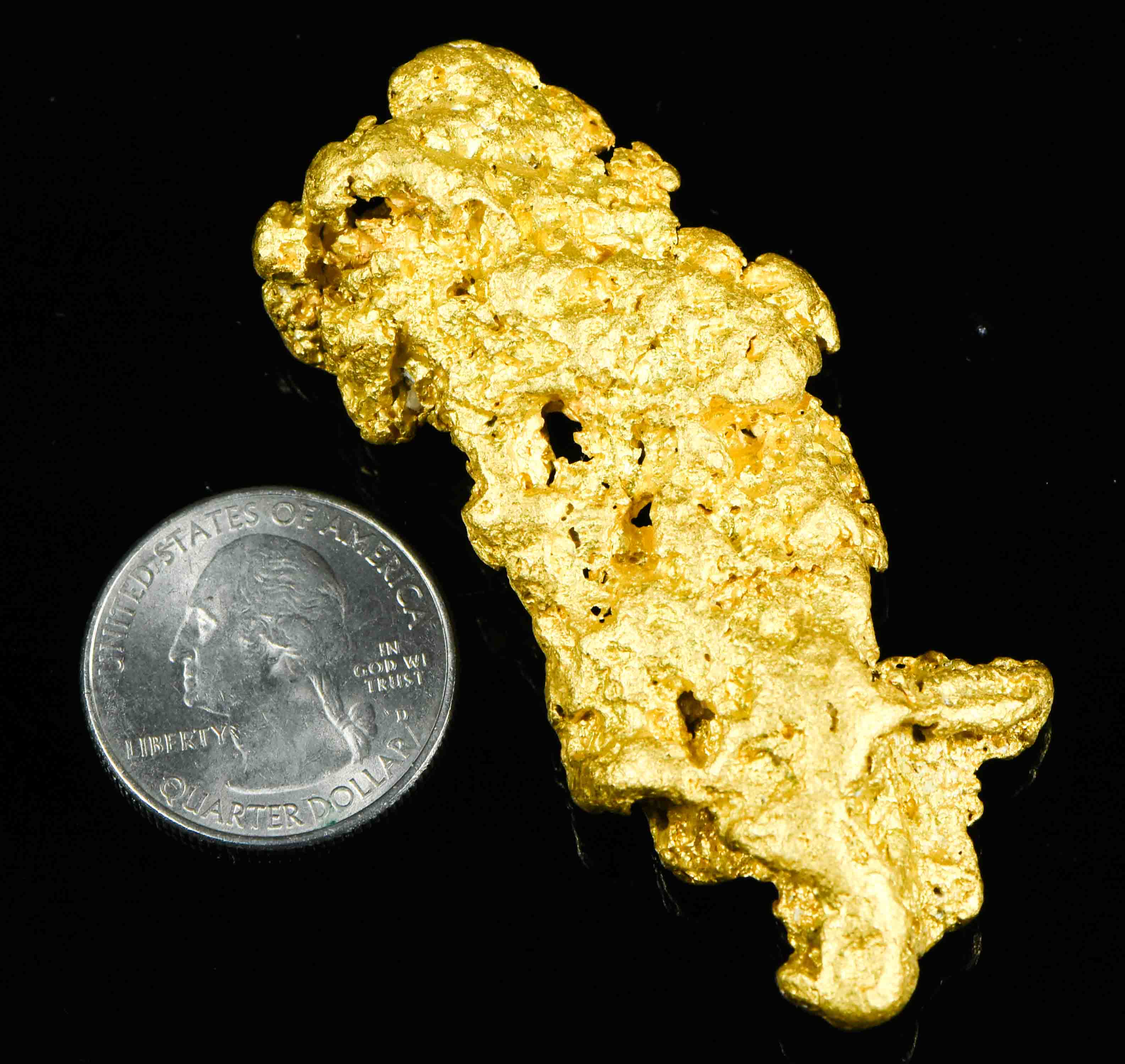 4.98 Gram Natural Australian Gold Nugget - Antique Sage