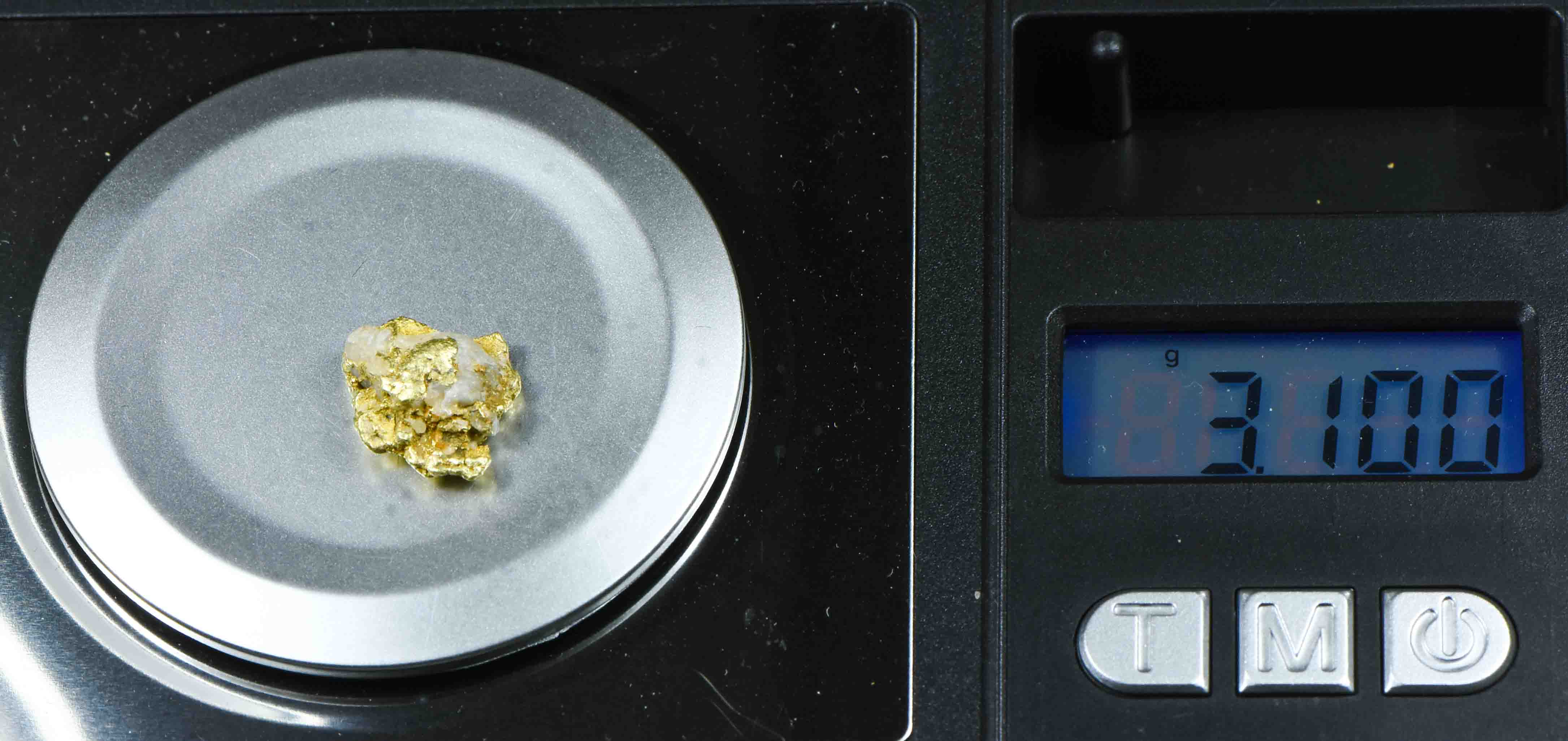 QN-59 "Alaskan BC Gold Nuggets with Quartz" Genuine 3.10 Grams