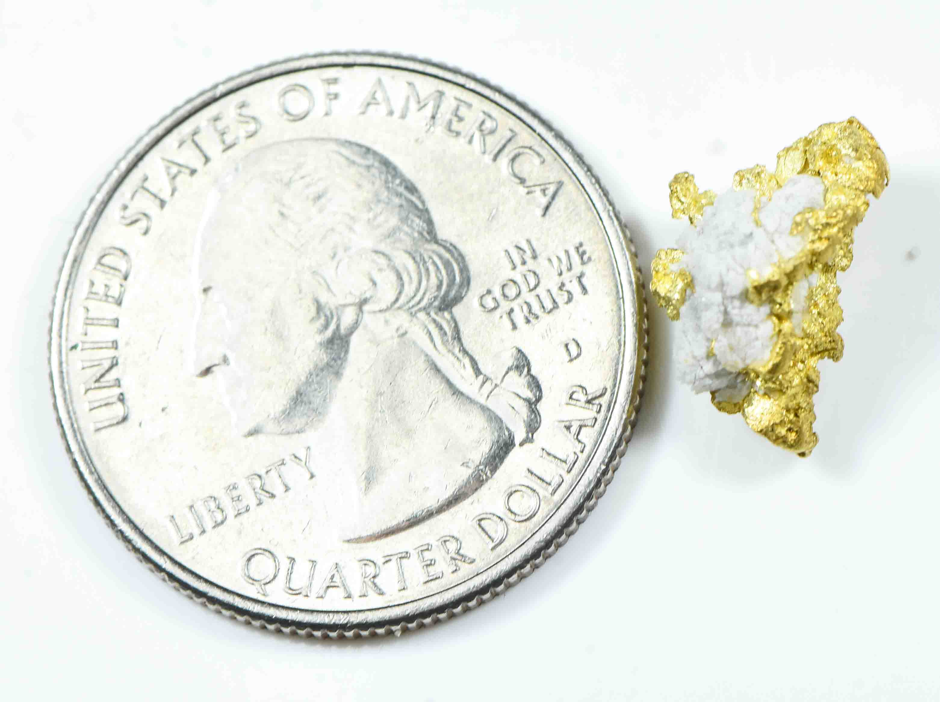 QN-26 "Alaskan BC Gold Nuggets with Quartz" Genuine 1.95 Grams