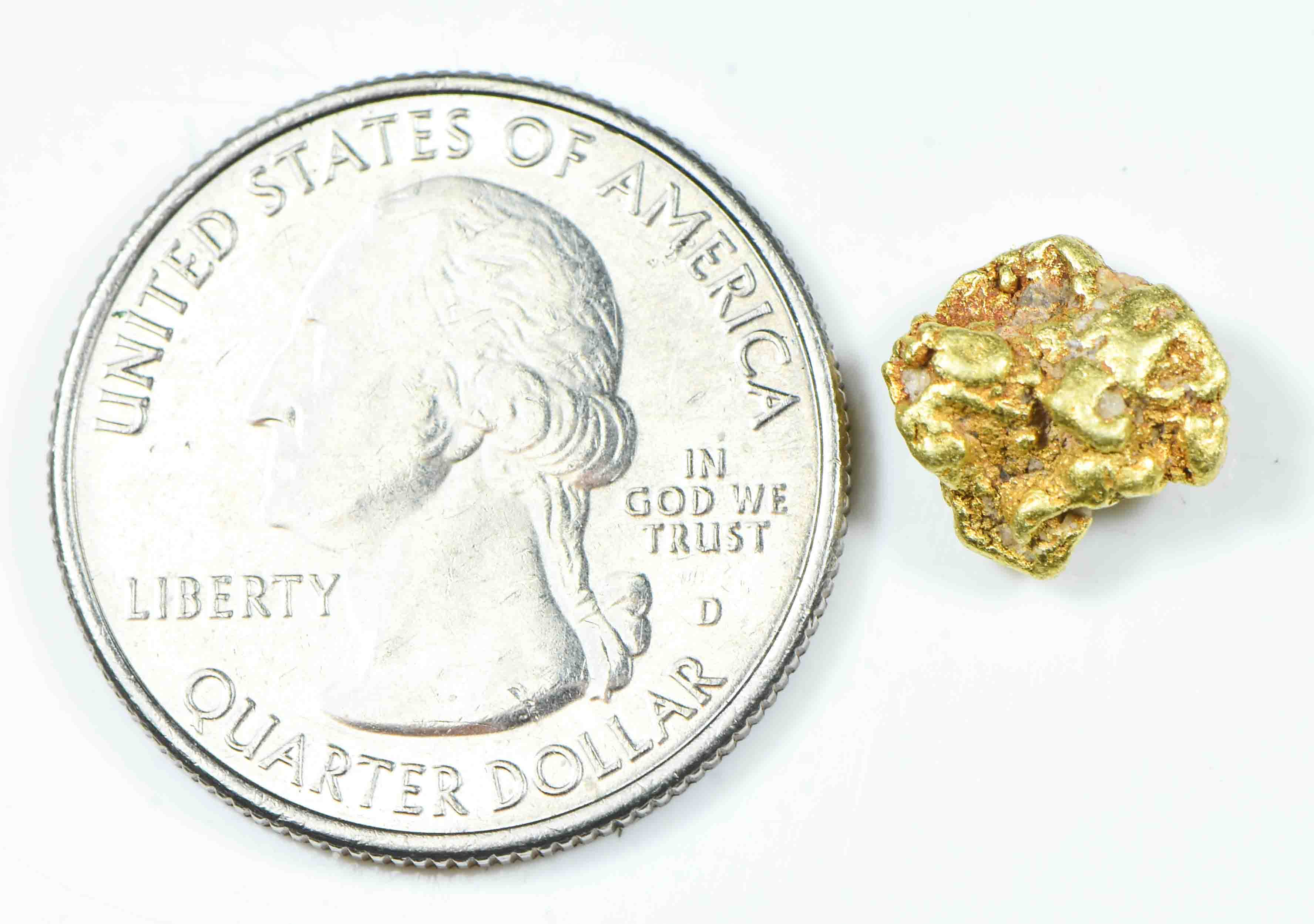 QN-30 "Alaskan BC Gold Nuggets with Quartz" Genuine 2.21 Grams