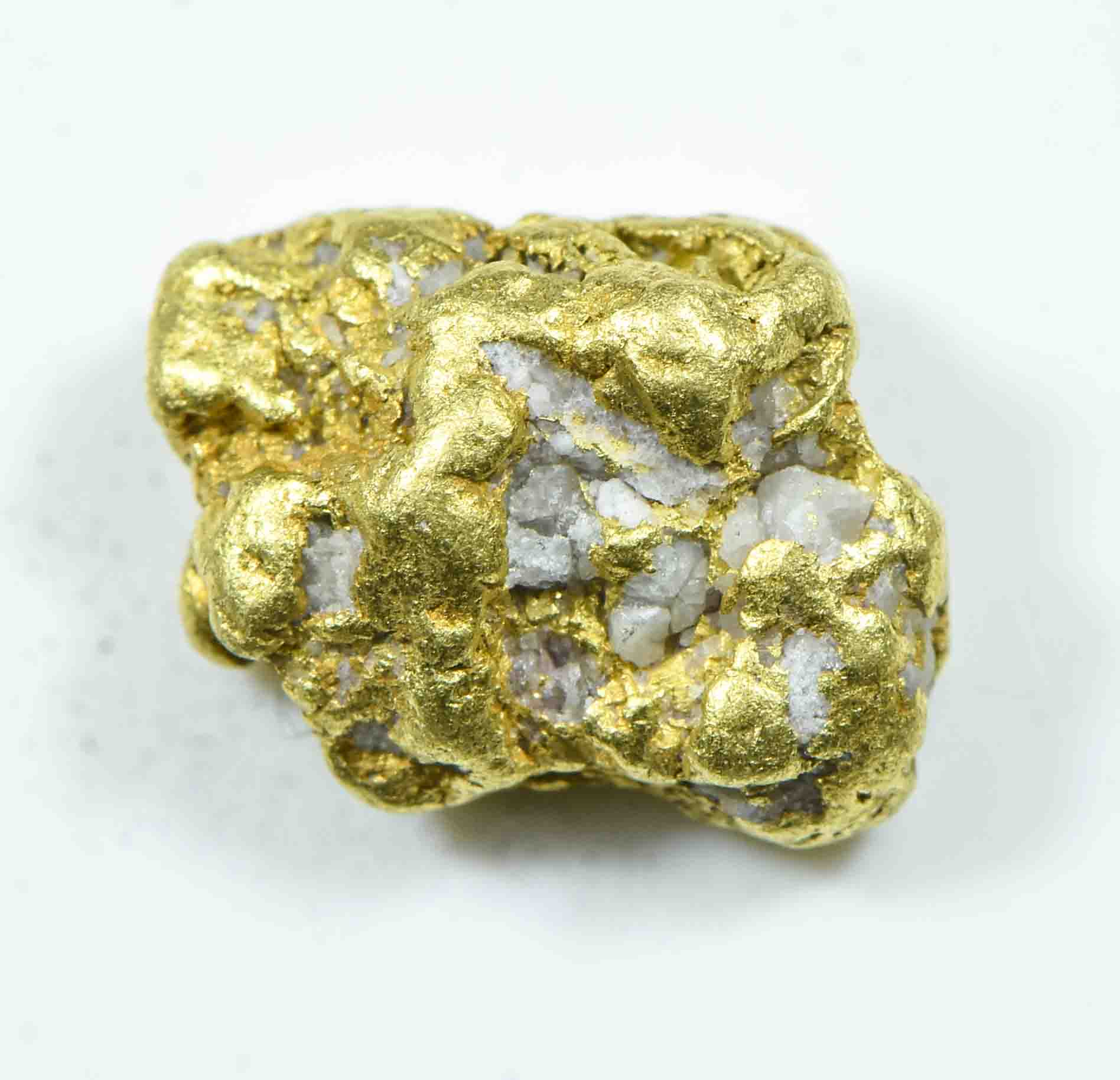 QN-58 "Alaskan BC Gold Nuggets with Quartz" Genuine 3.20 Grams