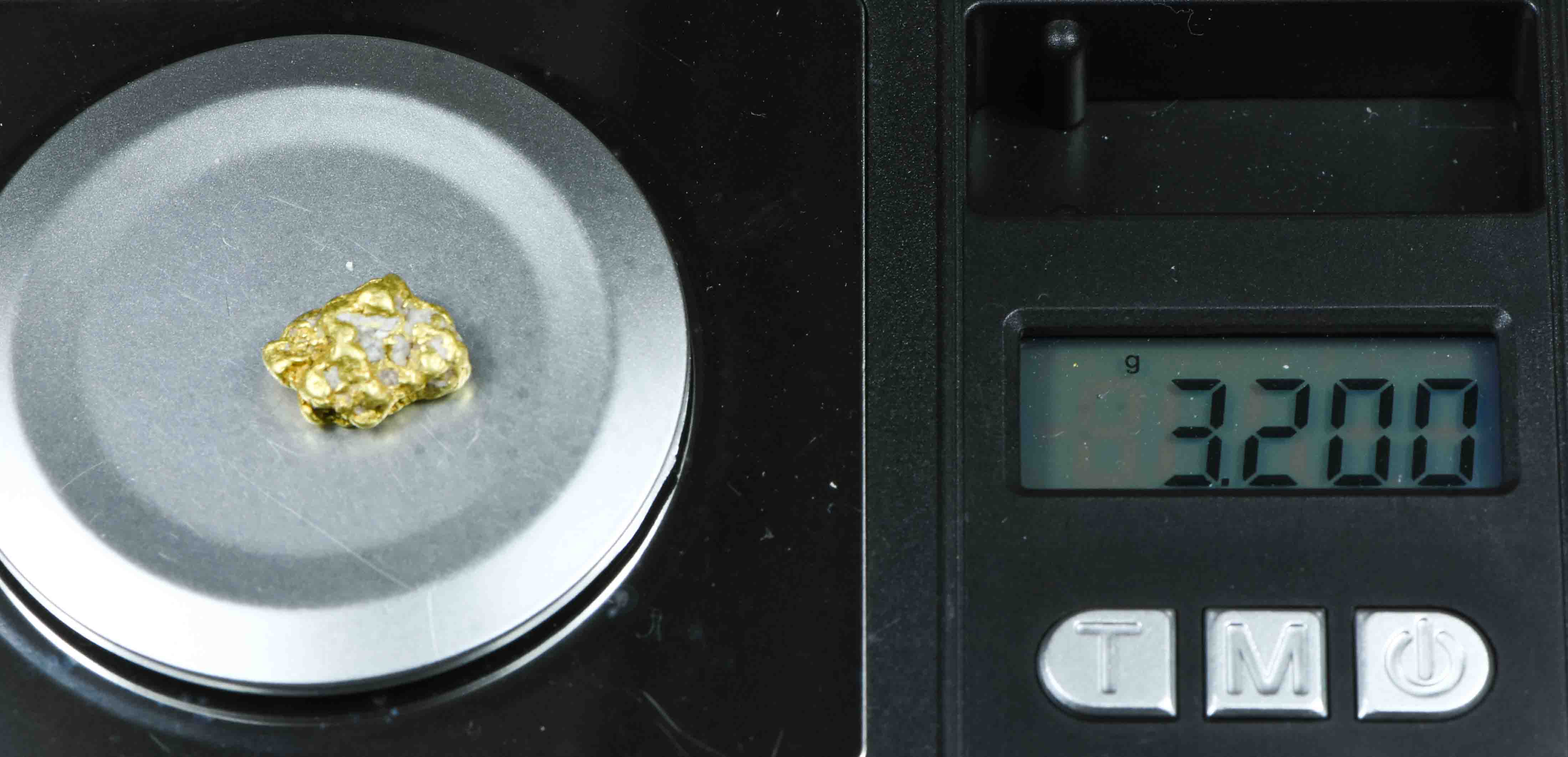 QN-58 "Alaskan BC Gold Nuggets with Quartz" Genuine 3.20 Grams