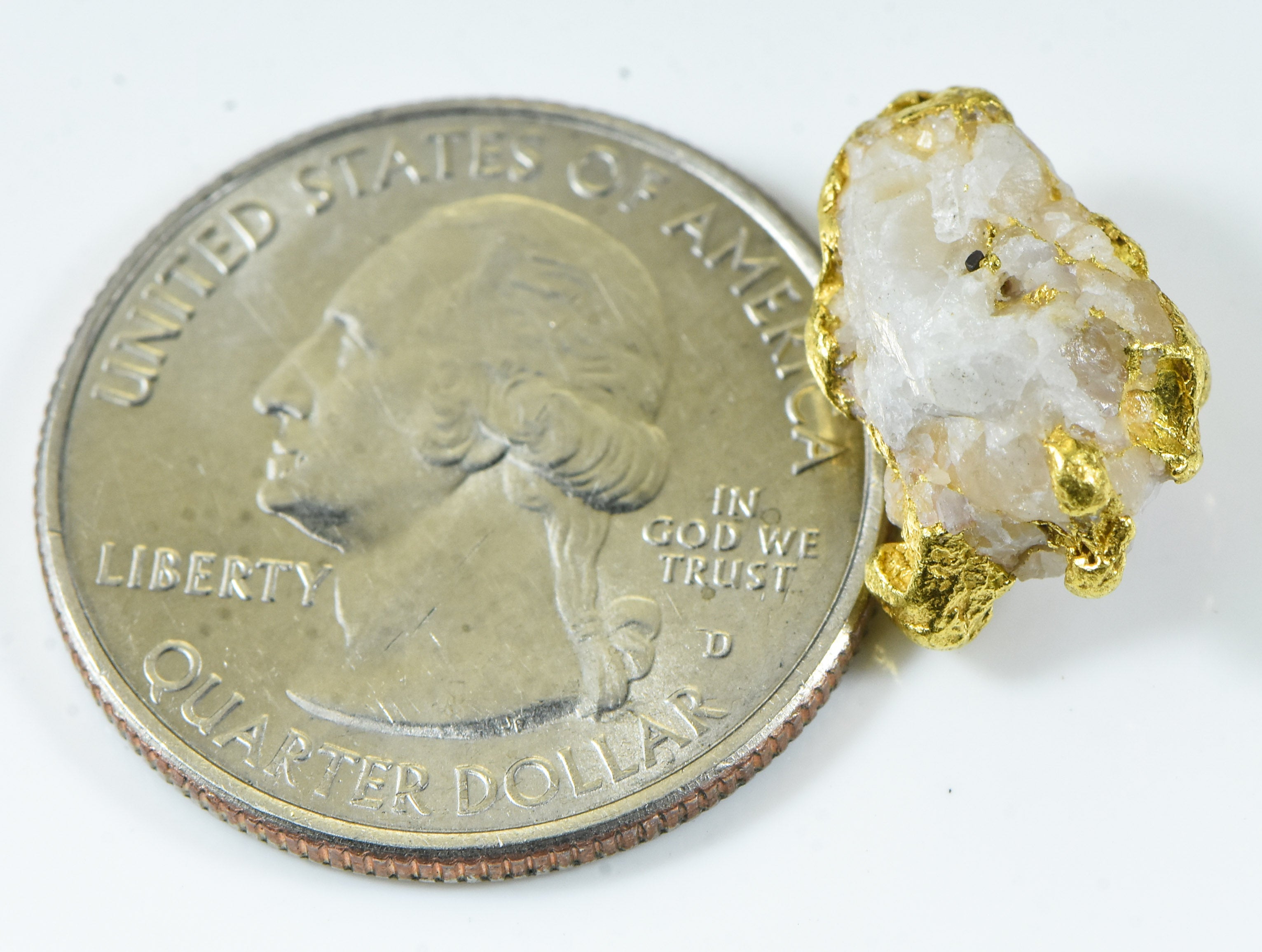 QN-7 "Alaskan BC Gold Nuggets with Quartz" Genuine 5.11 Grams