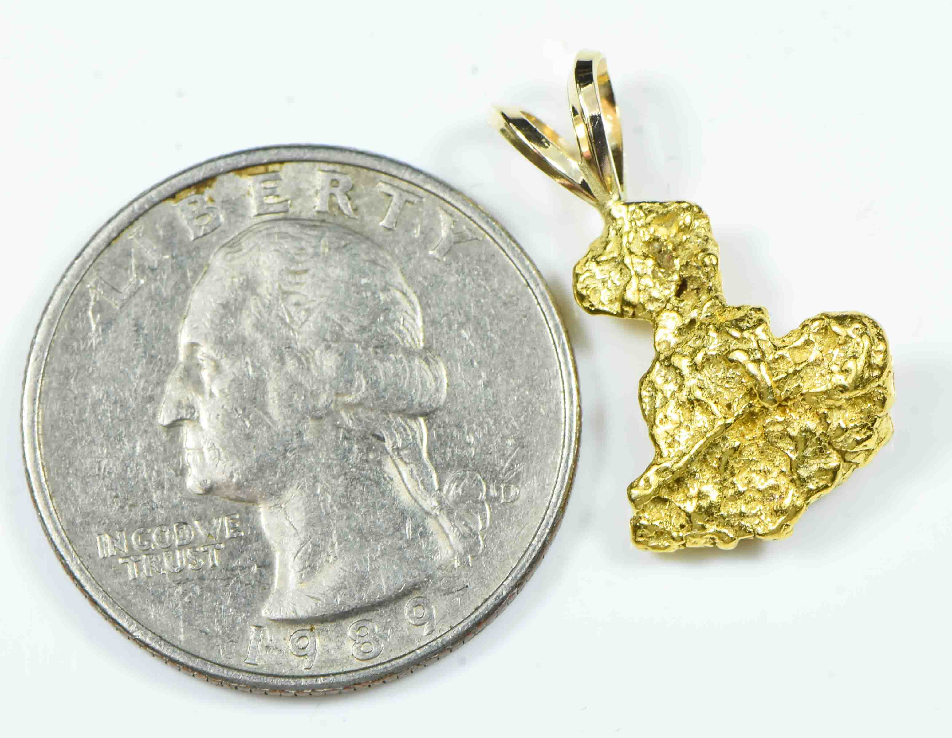 #567 Alaskan-Yukon BC Natural Gold Nugget  Pendant 3.62 Grams Authentic