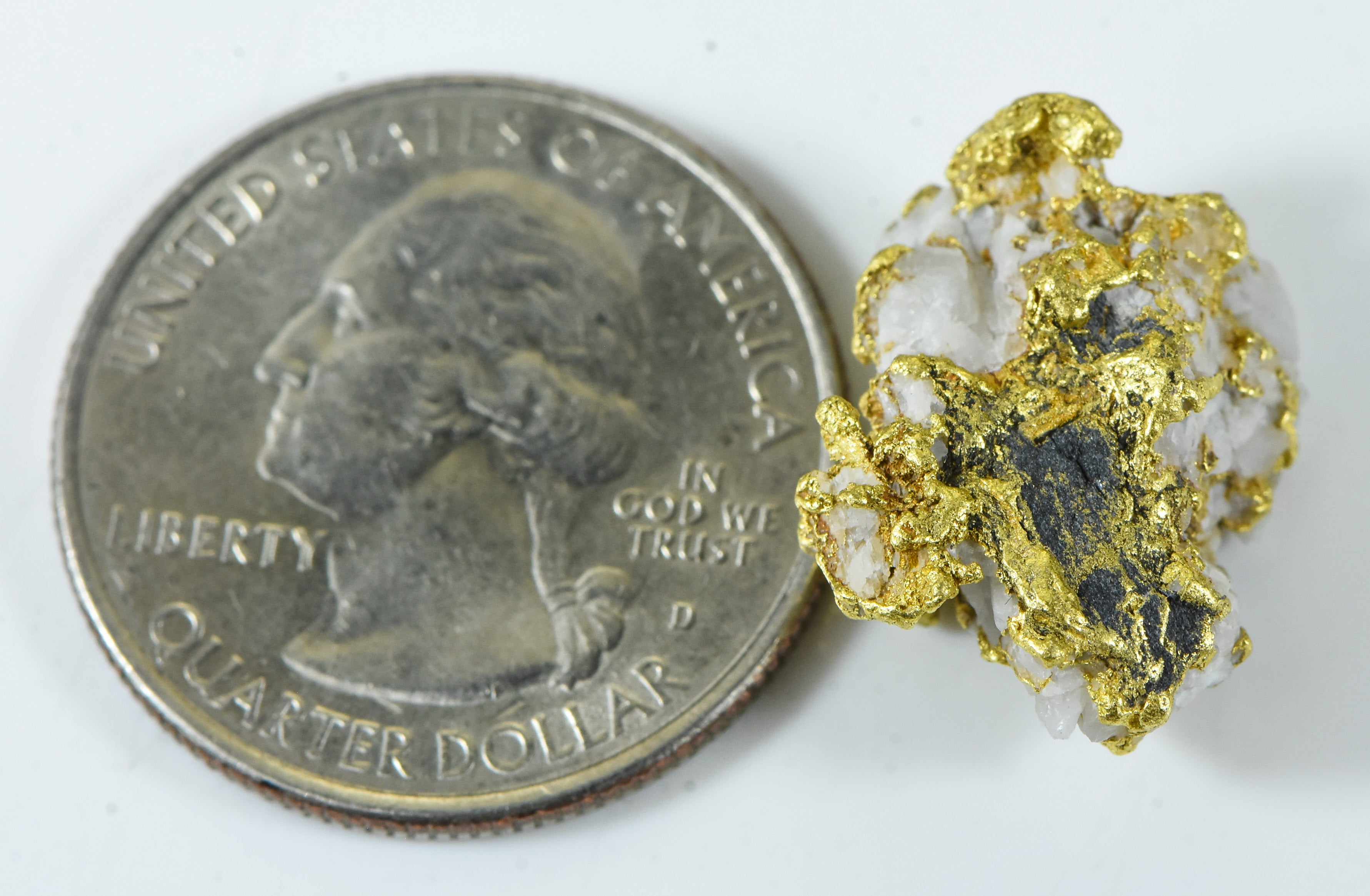 QN-48 "Alaskan BC Gold Nuggets with Quartz" Genuine 5.69 Grams