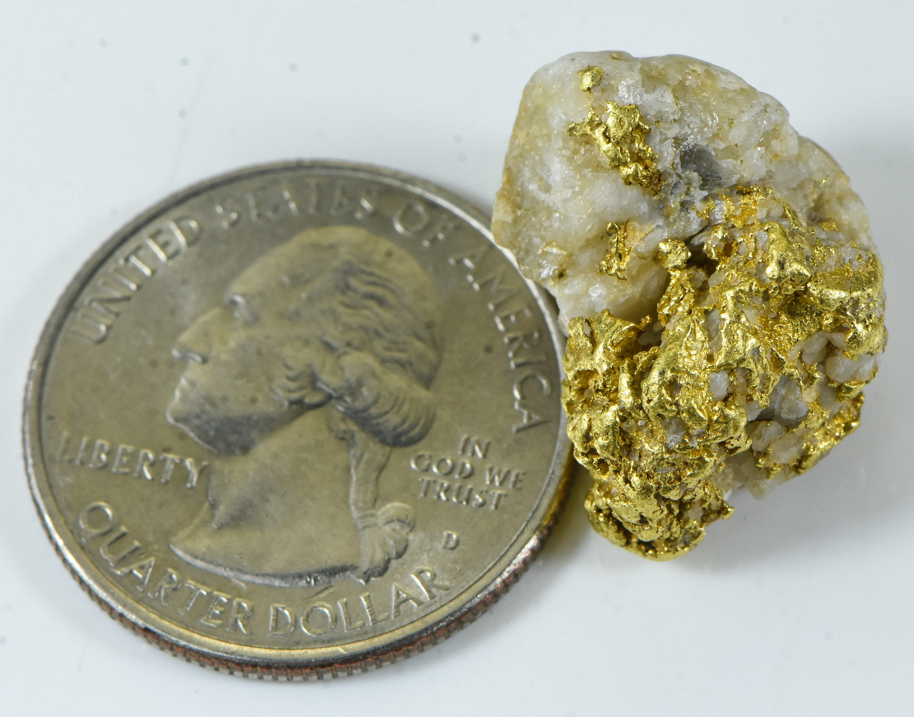 QN-63 "Alaskan BC Gold Nuggets with Quartz" Genuine 9.10 Grams