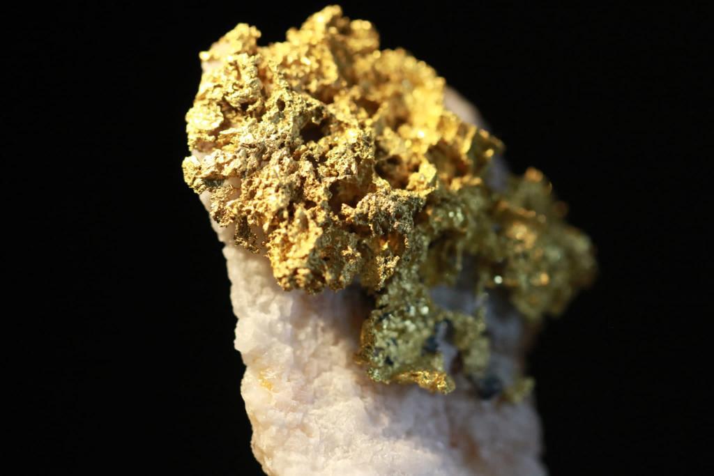 Rare Italian Crystalline Gold Quartz Nugget Specimen 10.29 Grams - Brussons Gold Mine