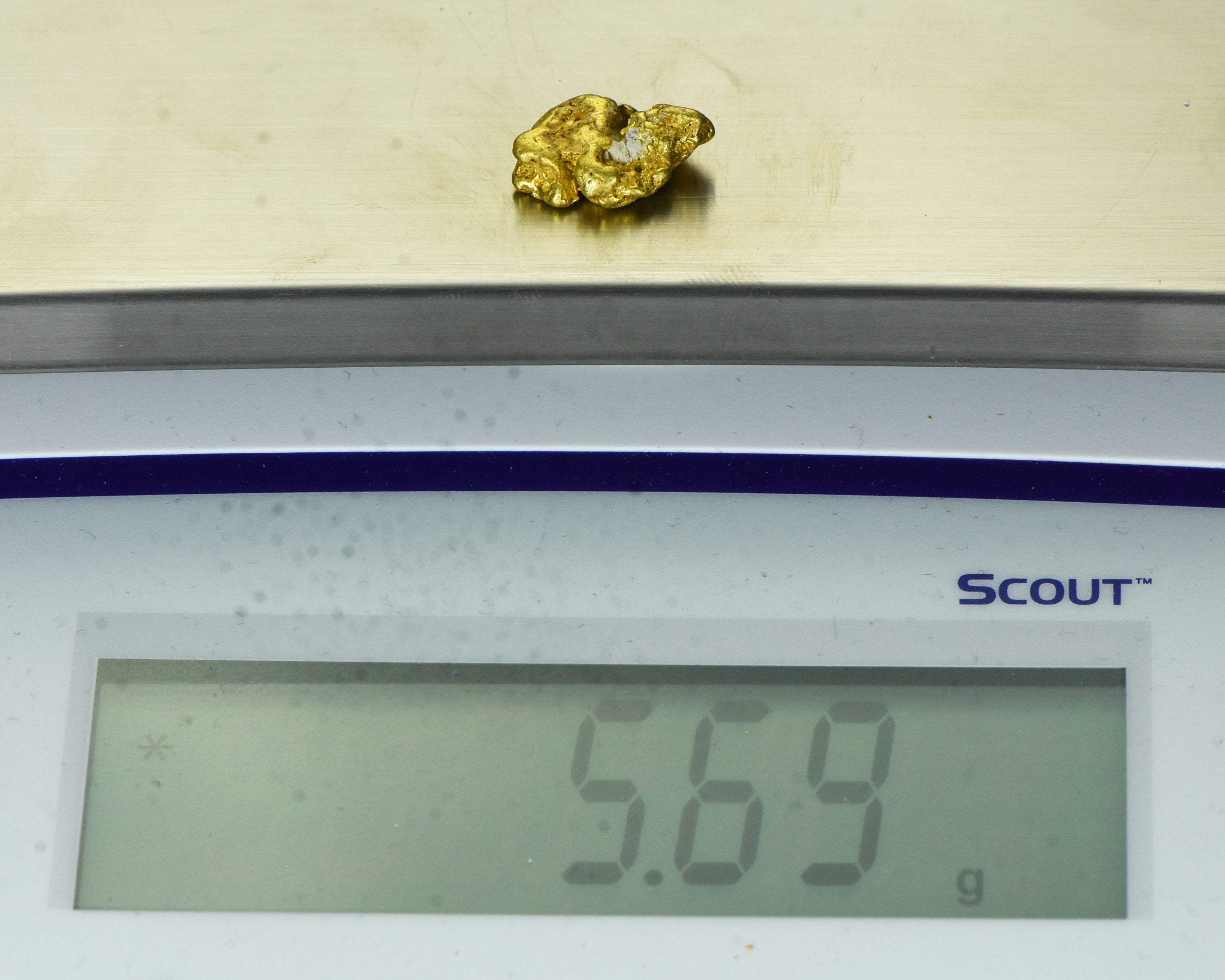 QN-21 "Alaskan BC Gold Nuggets with Quartz" Genuine 5.69 Grams