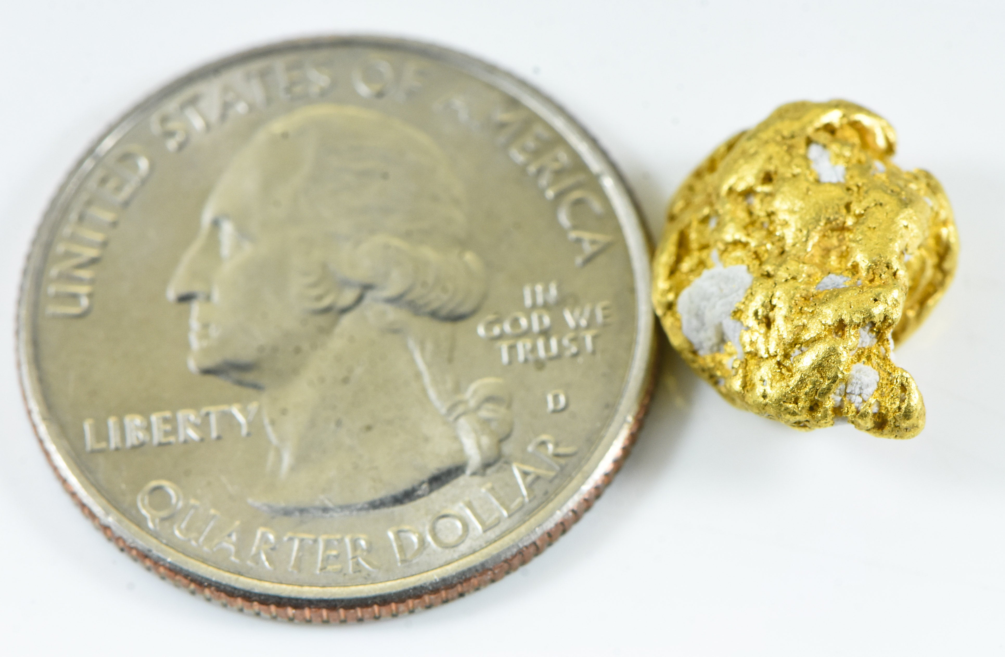 QN-25 "Alaskan BC Gold Nuggets with Quartz" Genuine 4.28 Grams