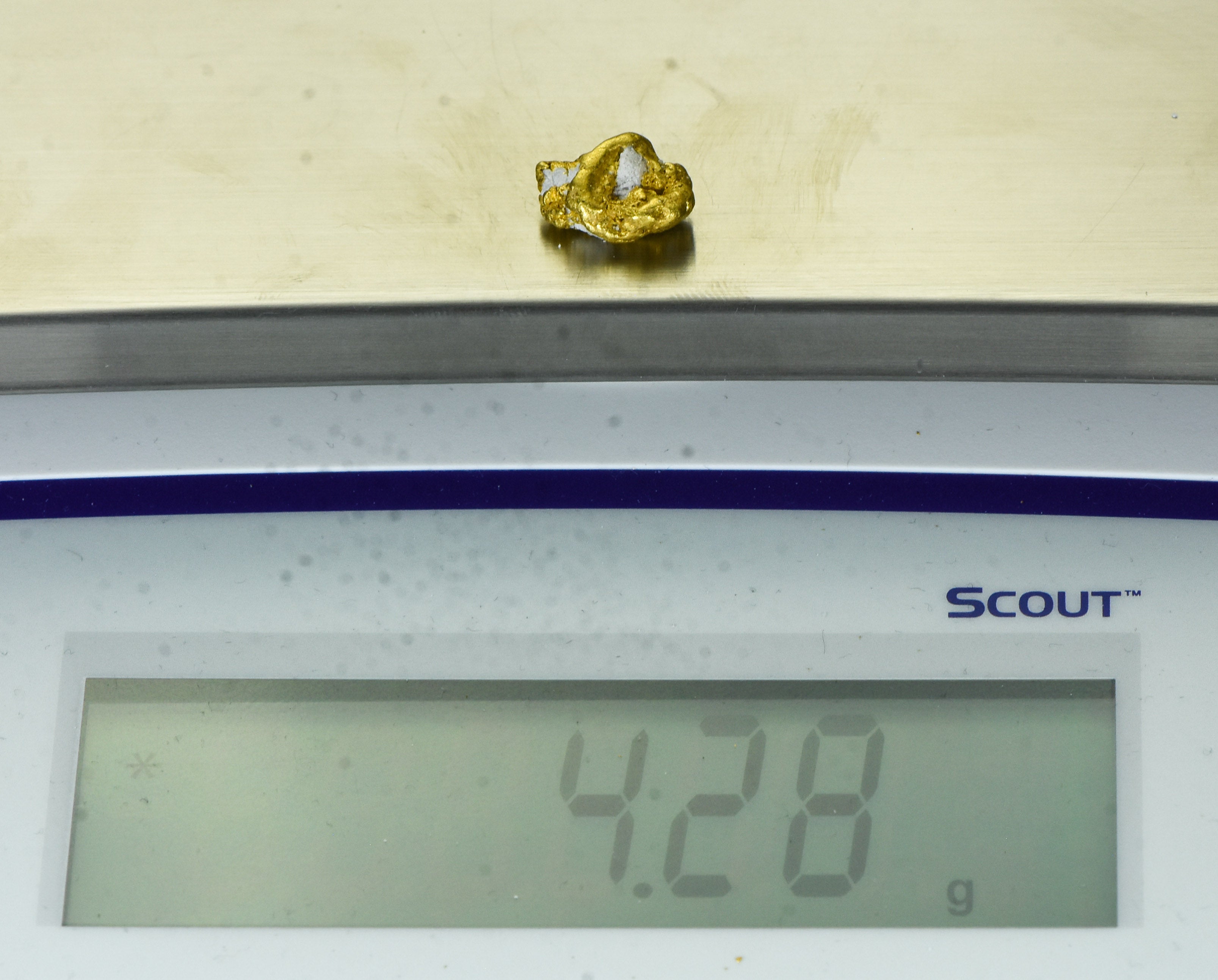 QN-25 "Alaskan BC Gold Nuggets with Quartz" Genuine 4.28 Grams