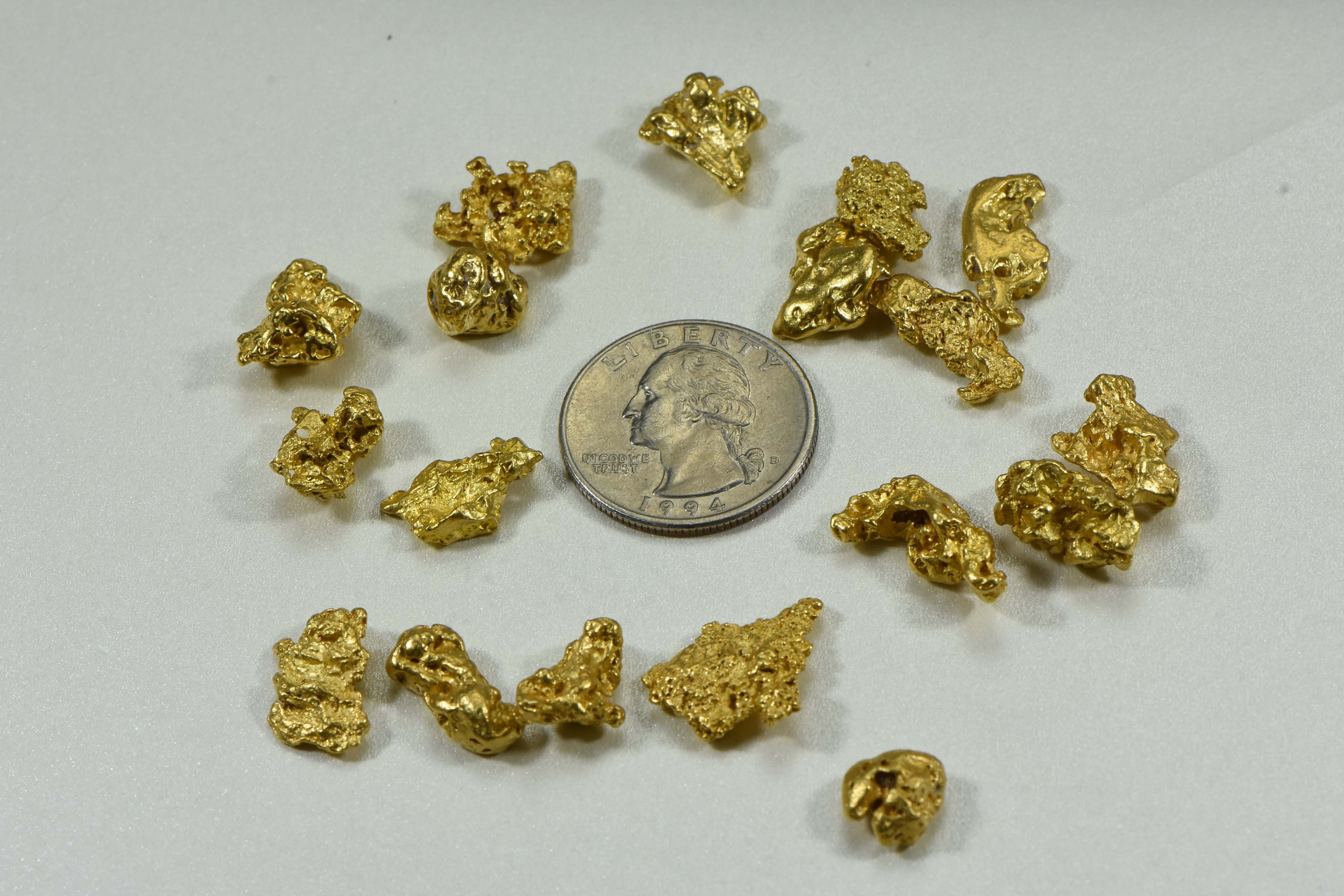 Australian Natural Gold Nugget Lot 2-5 Gram Pieces/ 93.30 Total- 3 Troy Oz. Aussie Nuggets Grams