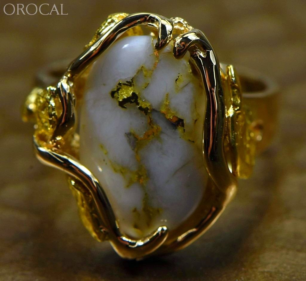 Gold Quartz Ring Orocal Rl232Lq Genuine Hand Crafted Jewelry - 14K Casting